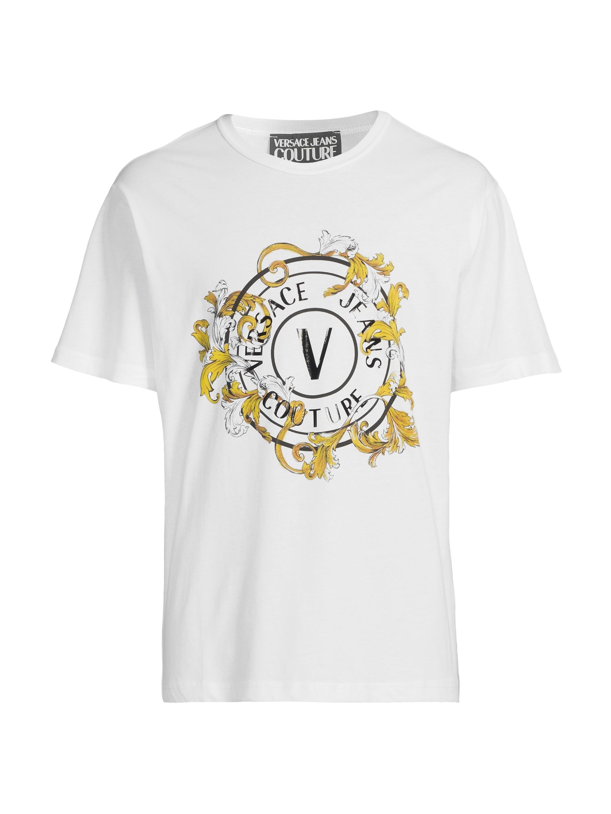 Versace Jeans Couture Screen-Printed Logo Crewneck T-Shirt | Saks