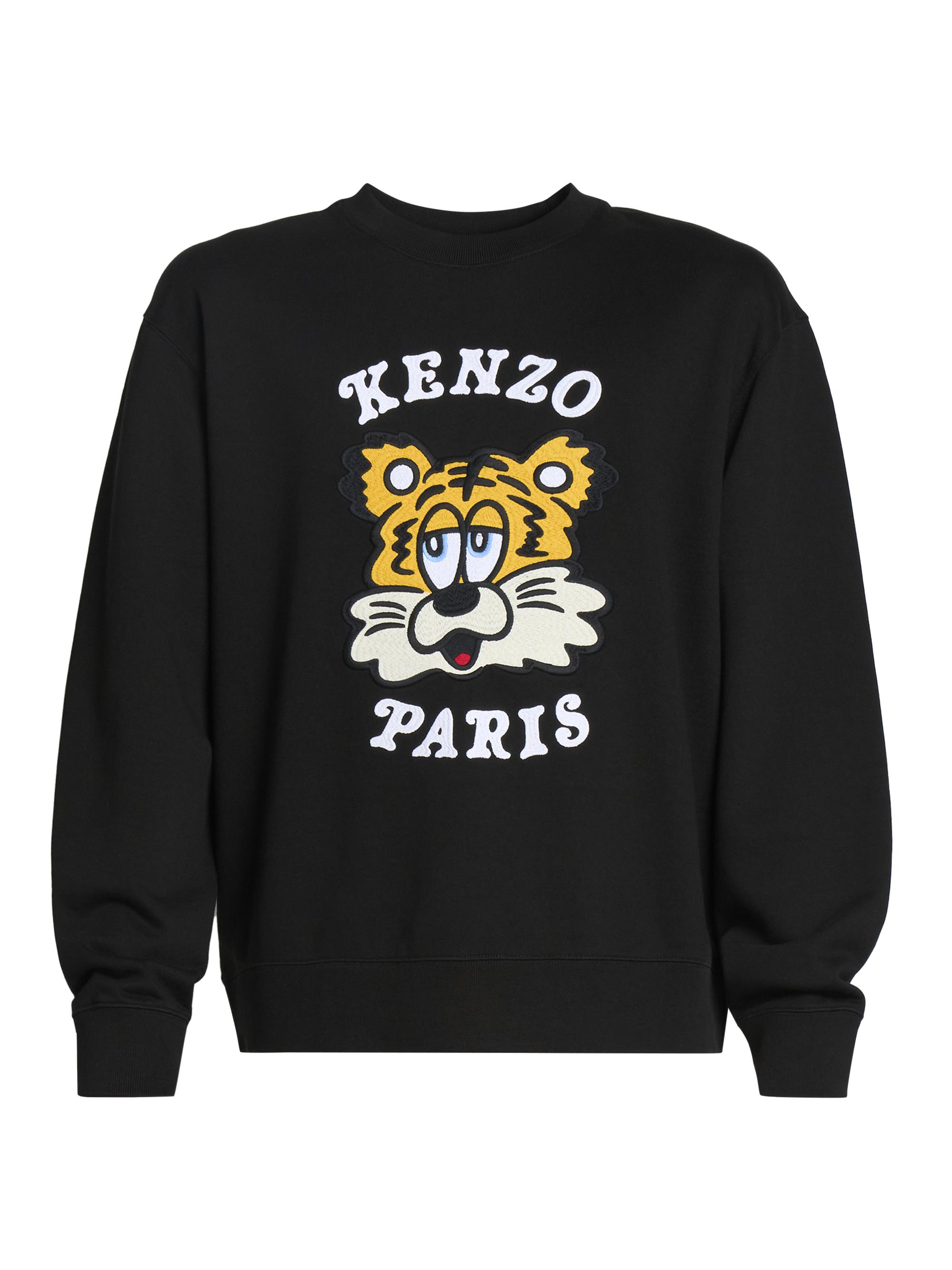 Kenzo Men's  Verdy Market Tiger Embroidered Classic Sweatshirt - Black