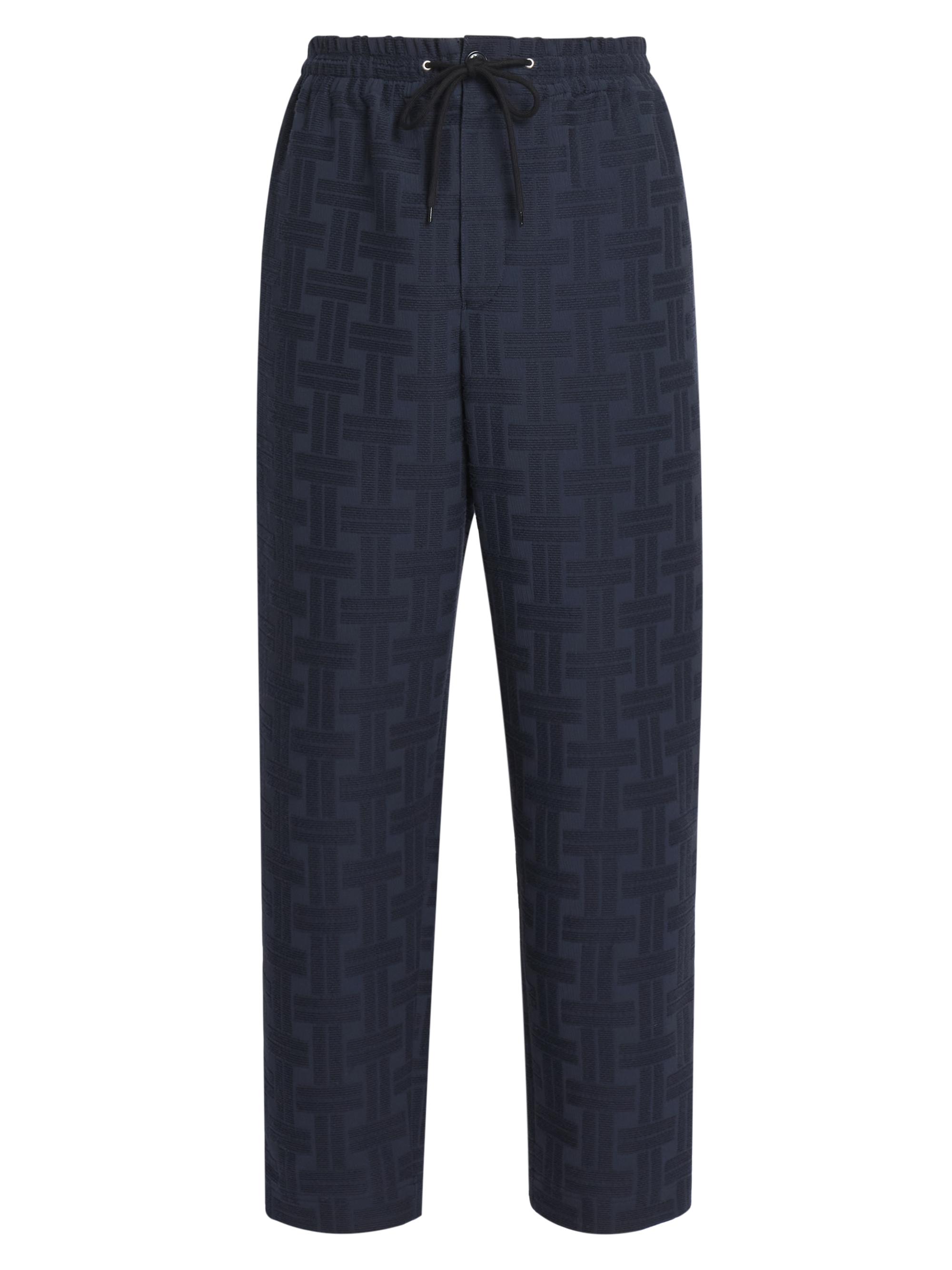 Kenzo Men's Weave Cotton Jogger Pants - Blue Black