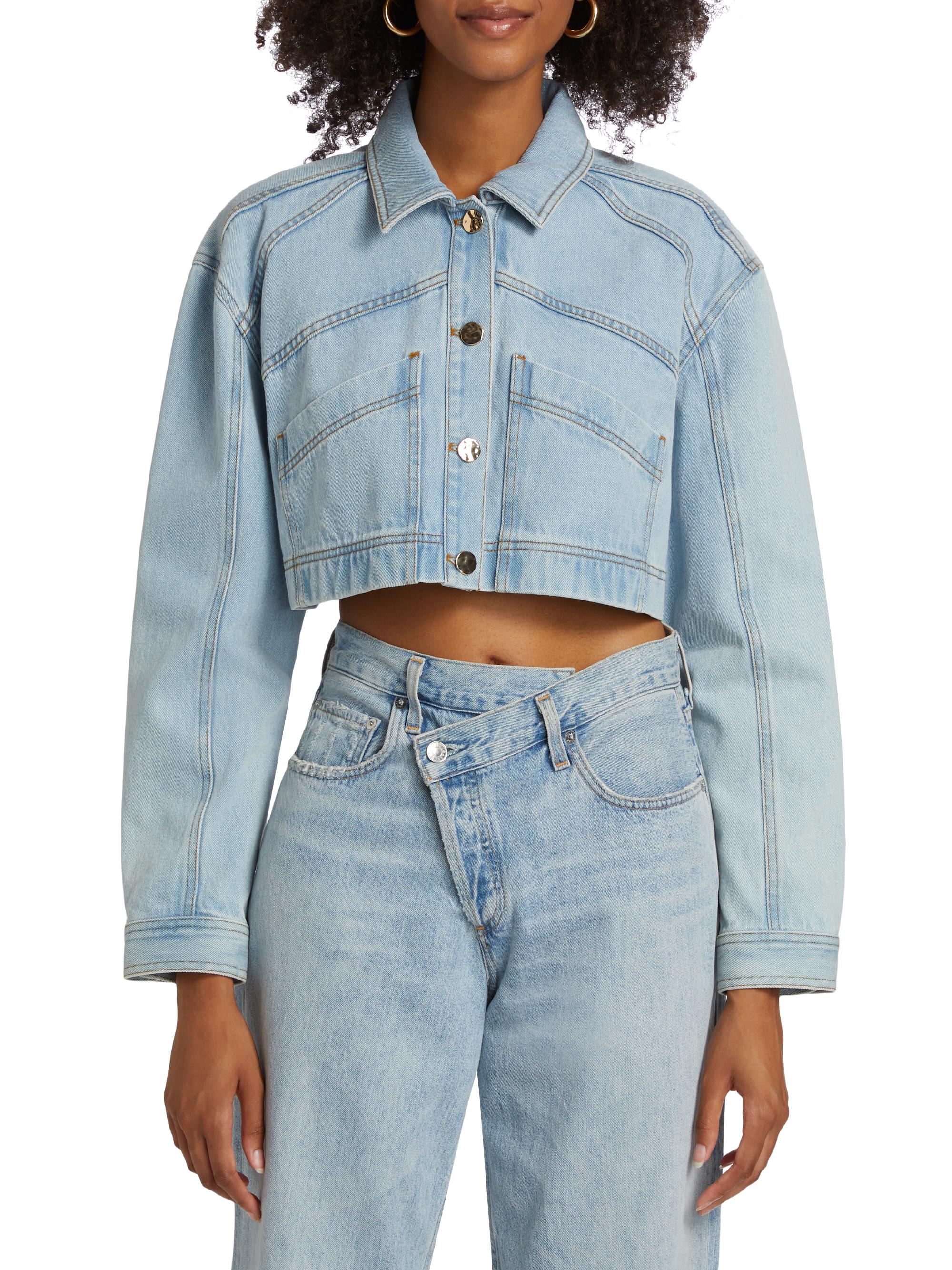 Acler Amesbury Denim Crop Jacket | Saks Fifth Avenue
