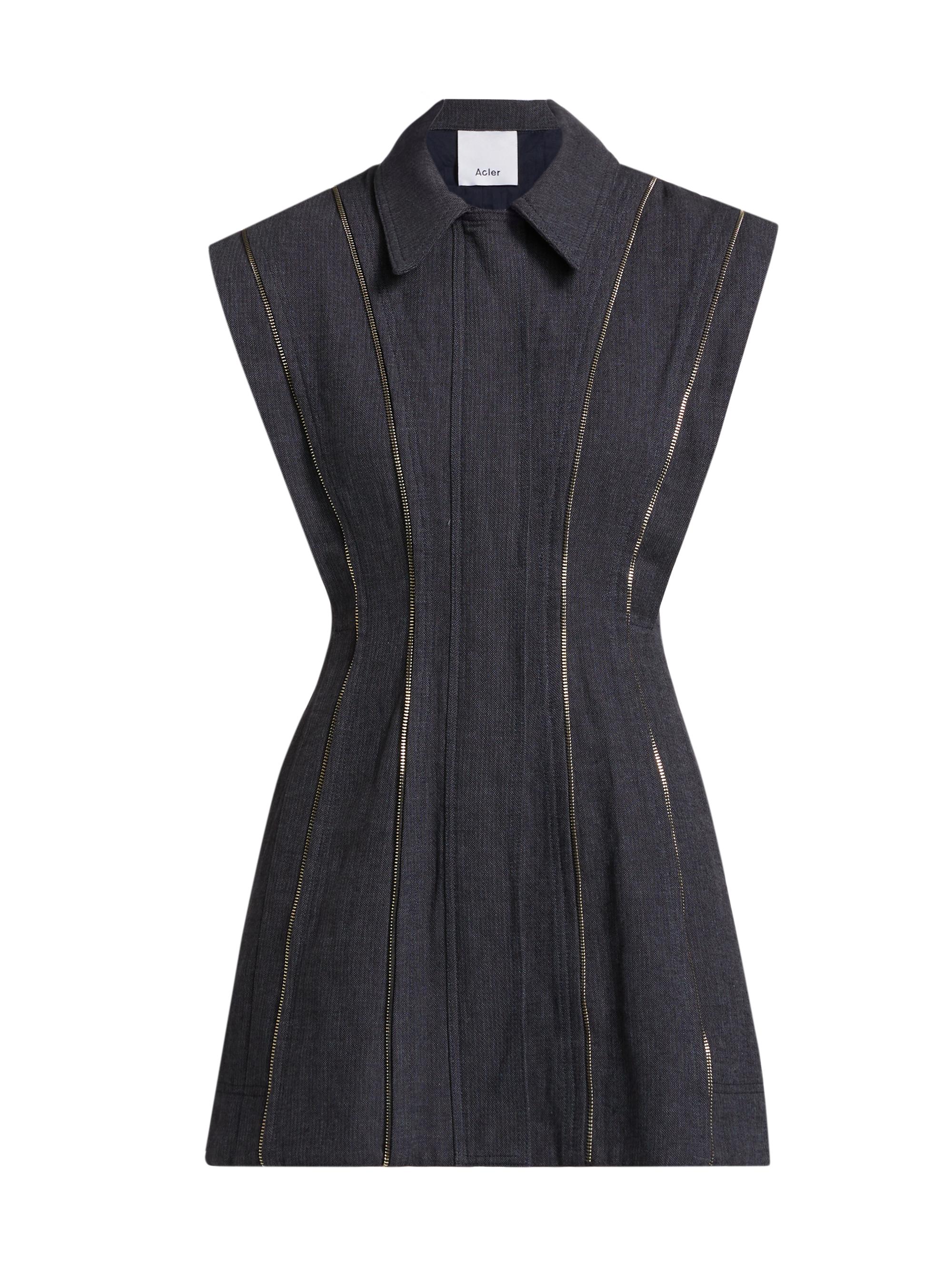 Acler Women's Wakefield Cotton-Linen Minidress - Midnight