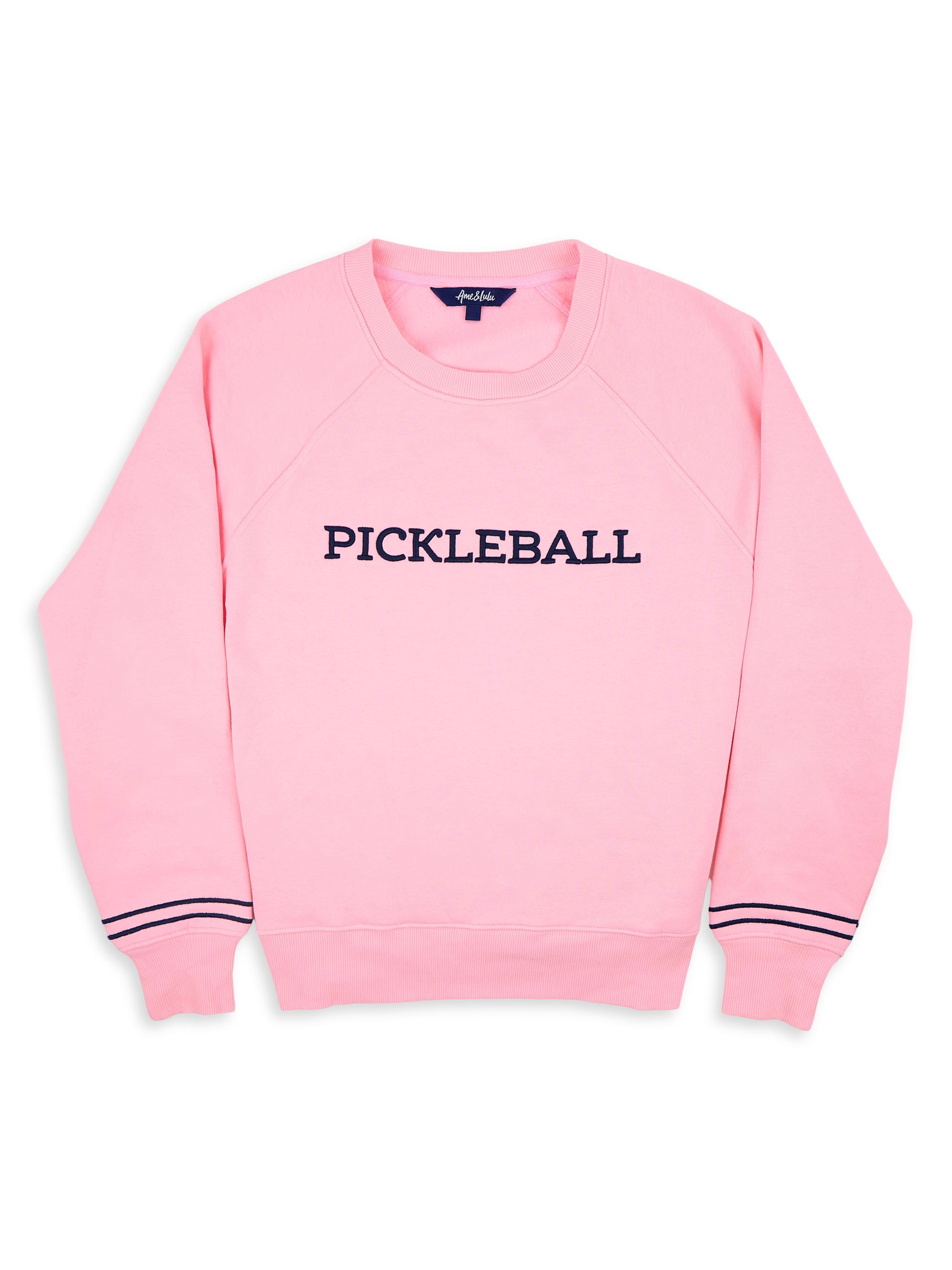 Ame & Lulu Women's Play All Embroidered Crewneck Sweatshirt - Pink