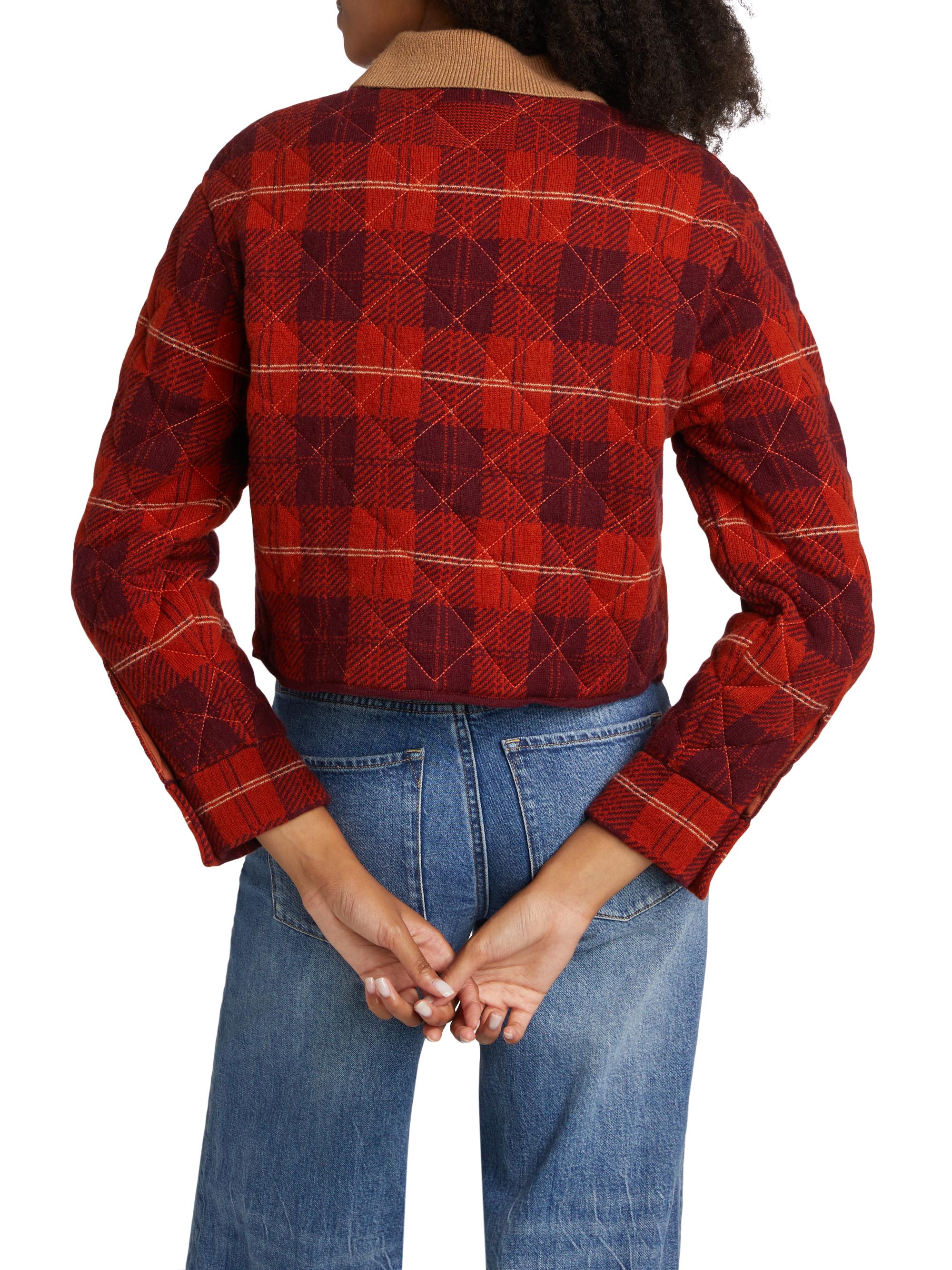 Guest in Residence Plaid Wool-Cashmere Crop Jacket | Saks Fifth Avenue