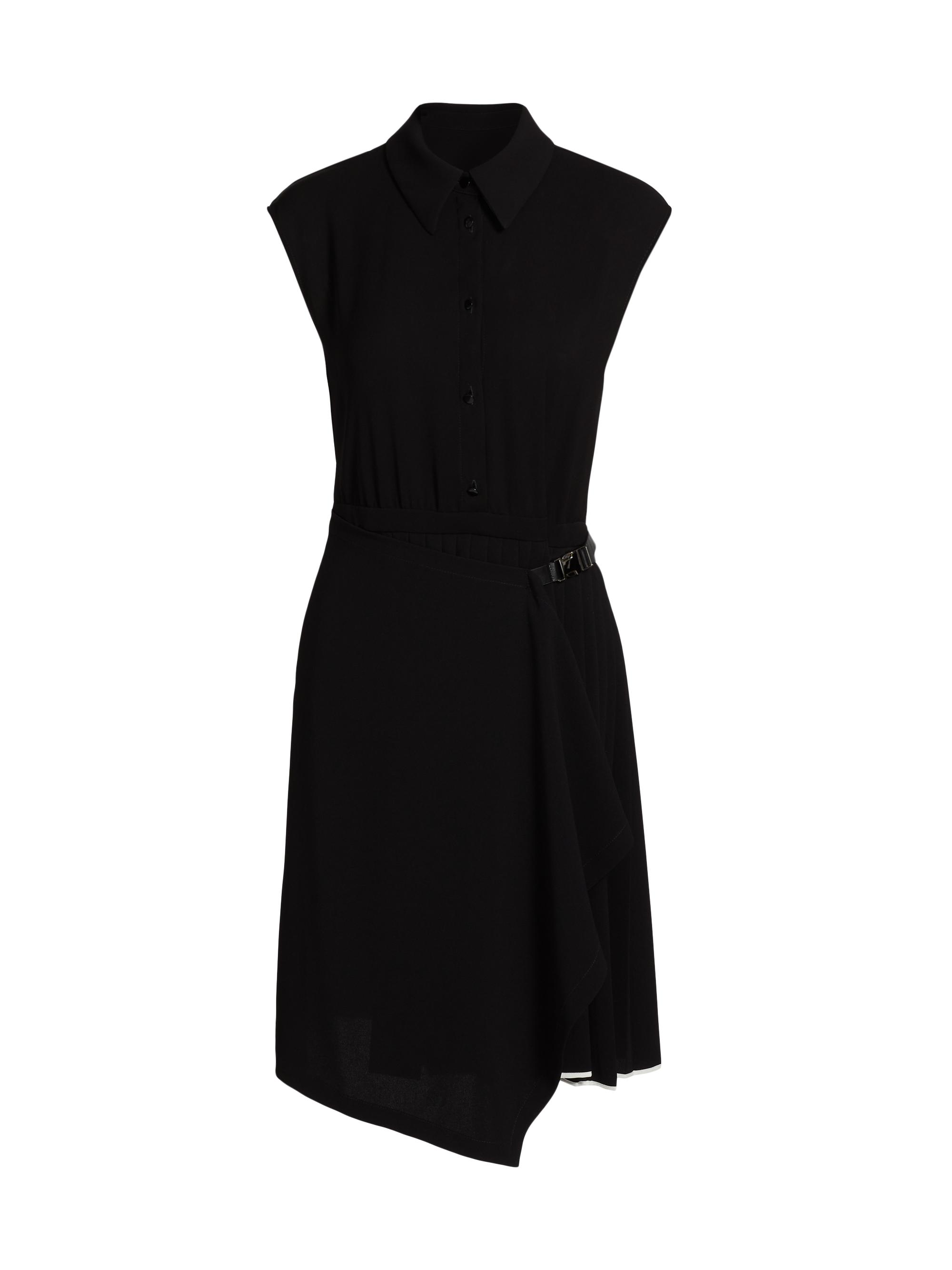 Max Mara Studio Women's Demetra Asymmetric Cap-Sleeve Midi-Dress - Black