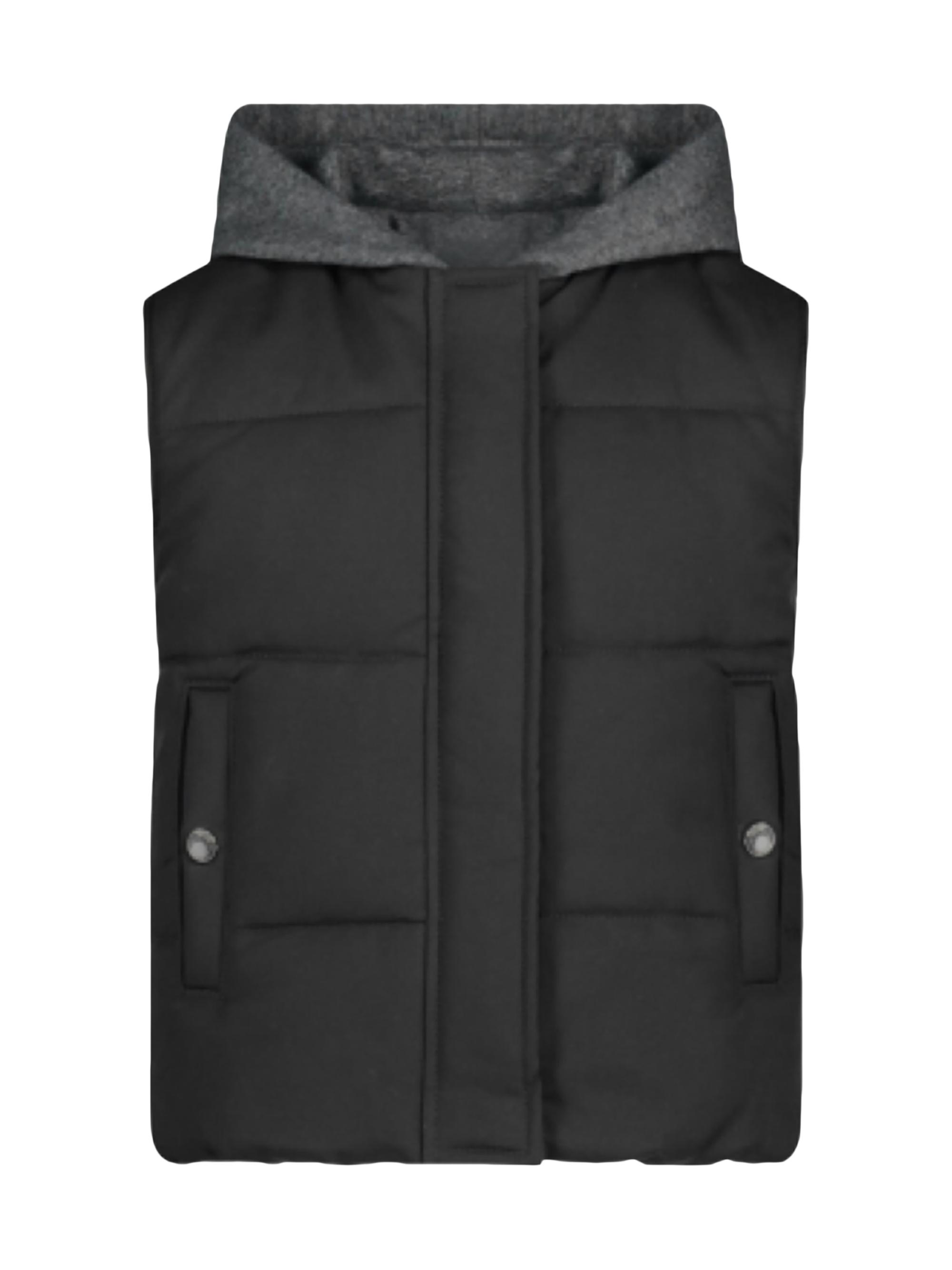 DL1961 Premium Denim Men's Hooded Vest - Black Onyx