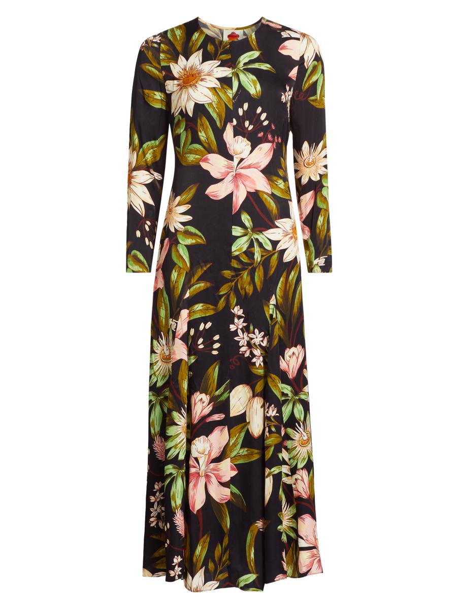 Farm Rio Surreal Flowers Long-Sleeve Midi-Dress | Saks Fifth Avenue