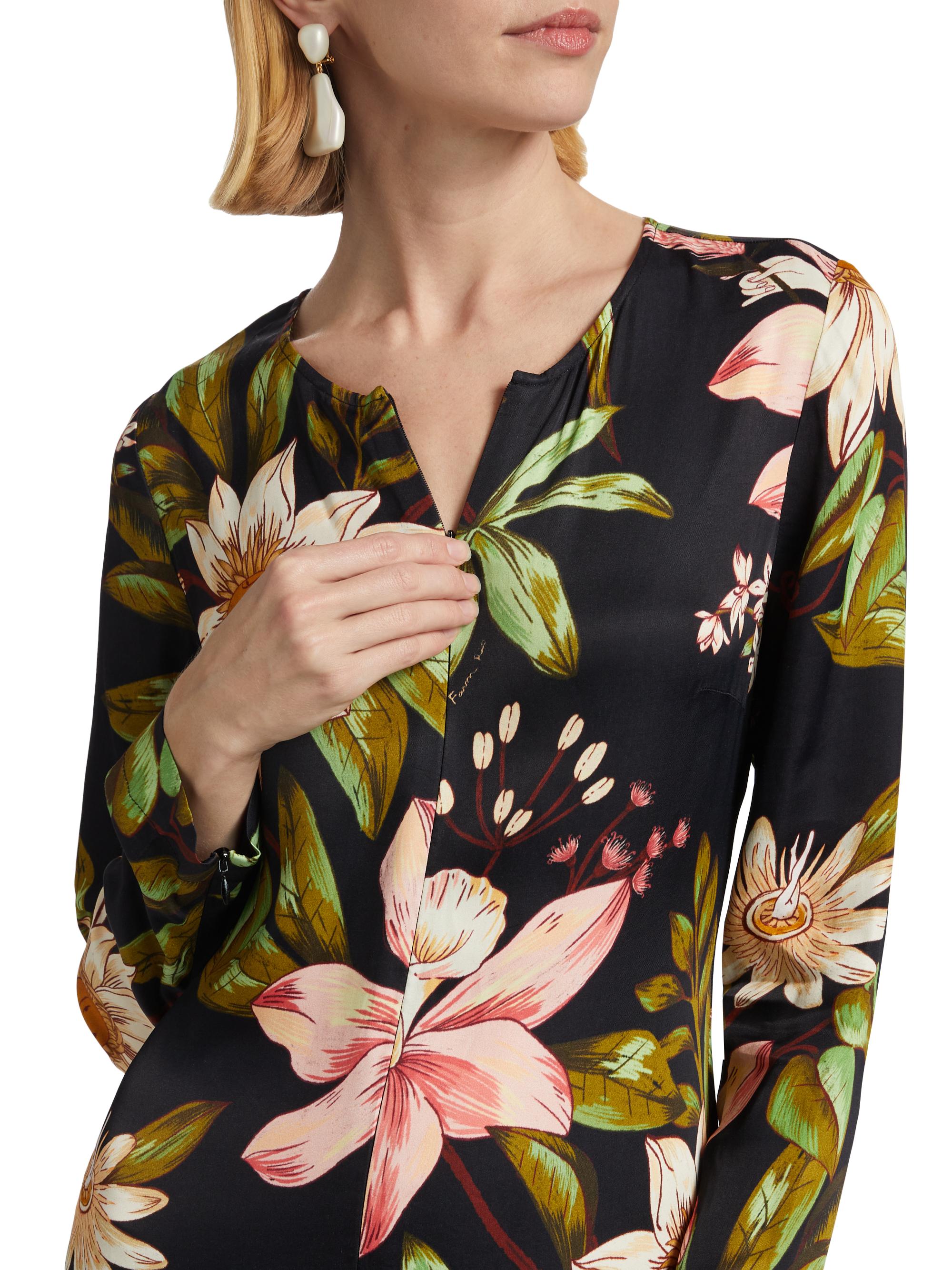 knee length dresses for ladies Farm Rio Printed Jersey Midi Dress