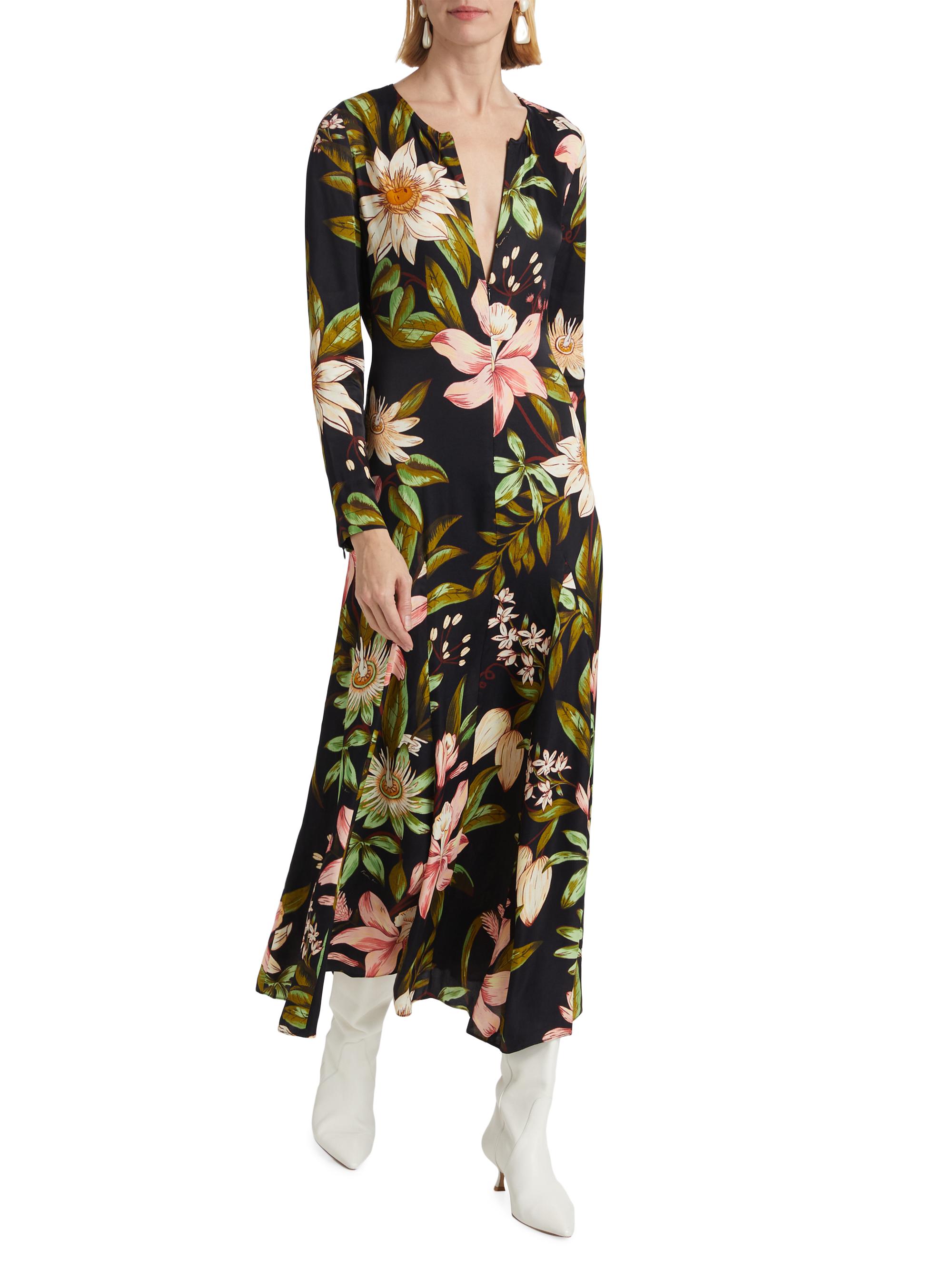 Farm Rio Surreal Flowers Long-Sleeve Midi-Dress | Saks Fifth Avenue