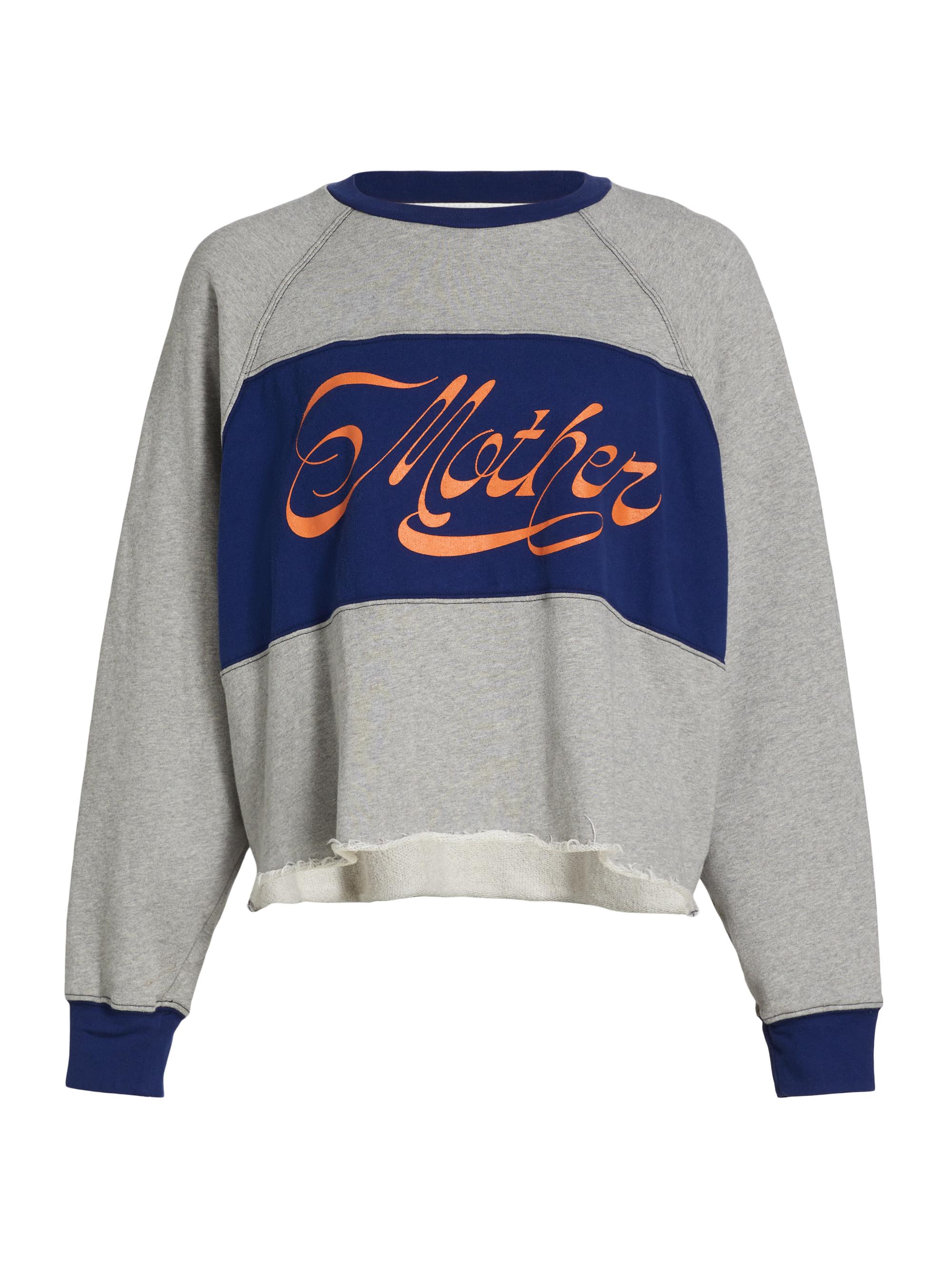 Mother Women's The Boost Crop Slice Logo Cotton Sweatshirt -  Sport