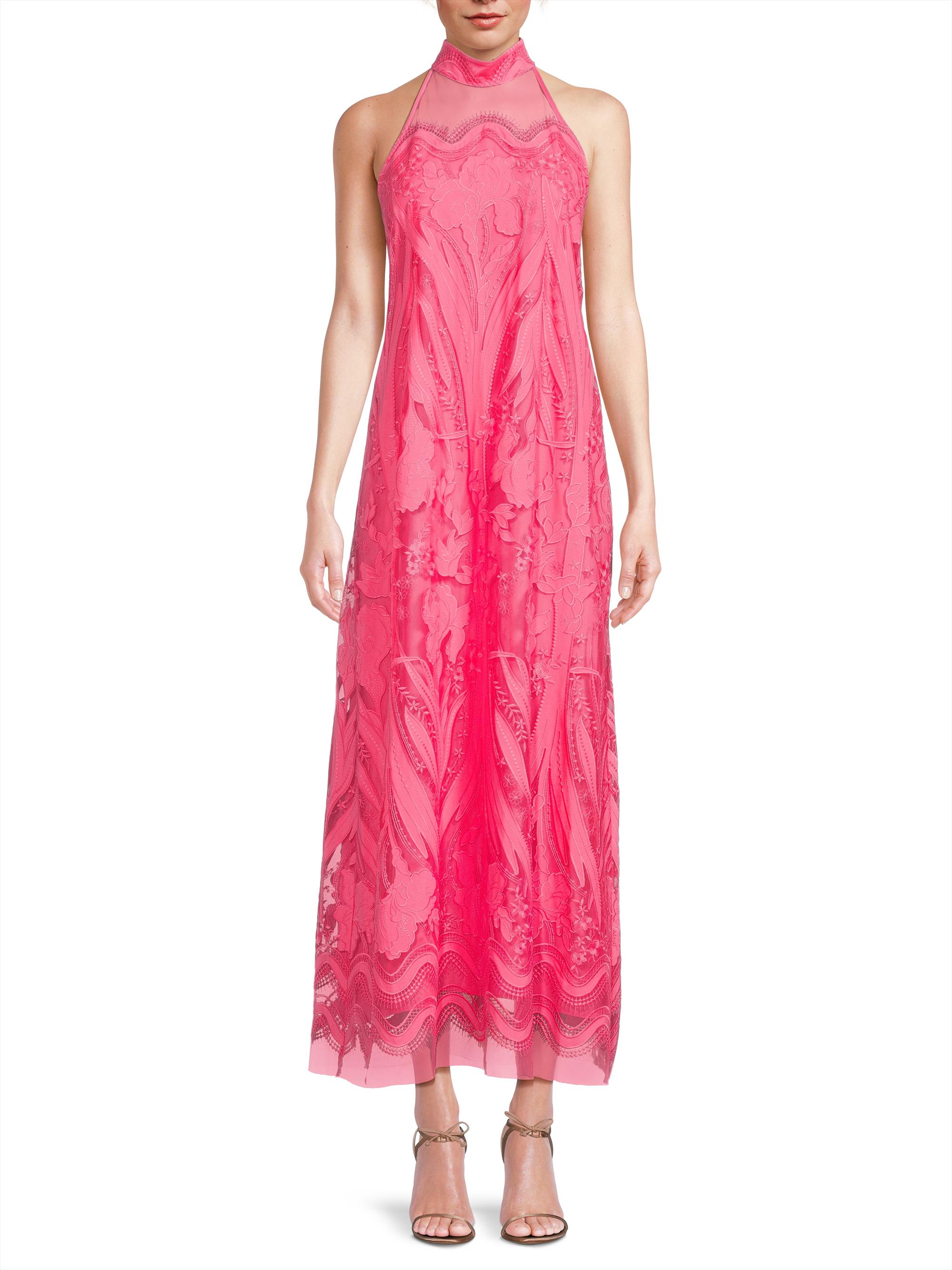 Ungaro Camila Mesh Lace Halter Maxi Dress | Saks Fifth Avenue