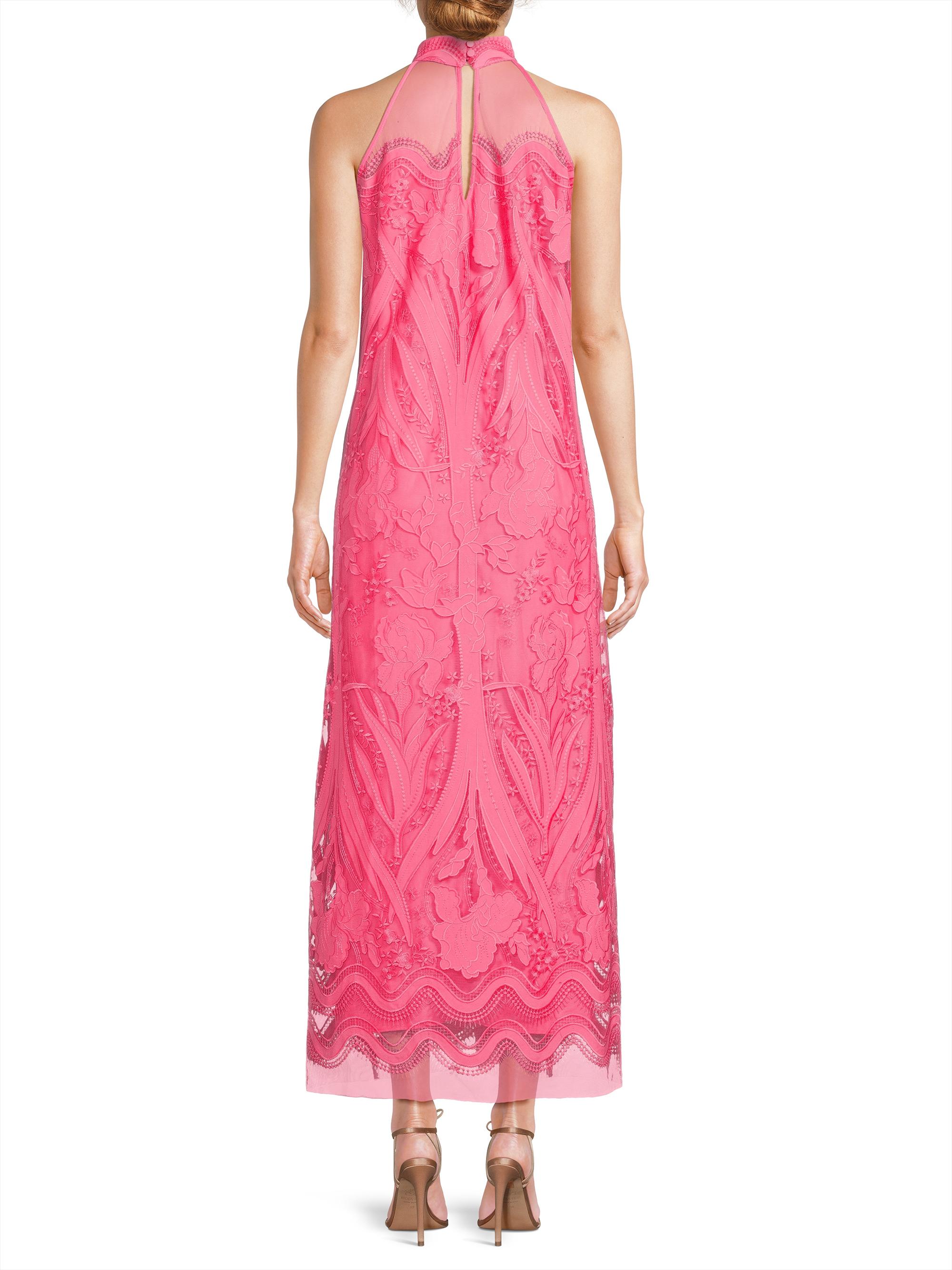 chinese dress ladies PinkBlush Deep Burgundy Lace Mesh Overlay Maternity Maxi Dress main image 1