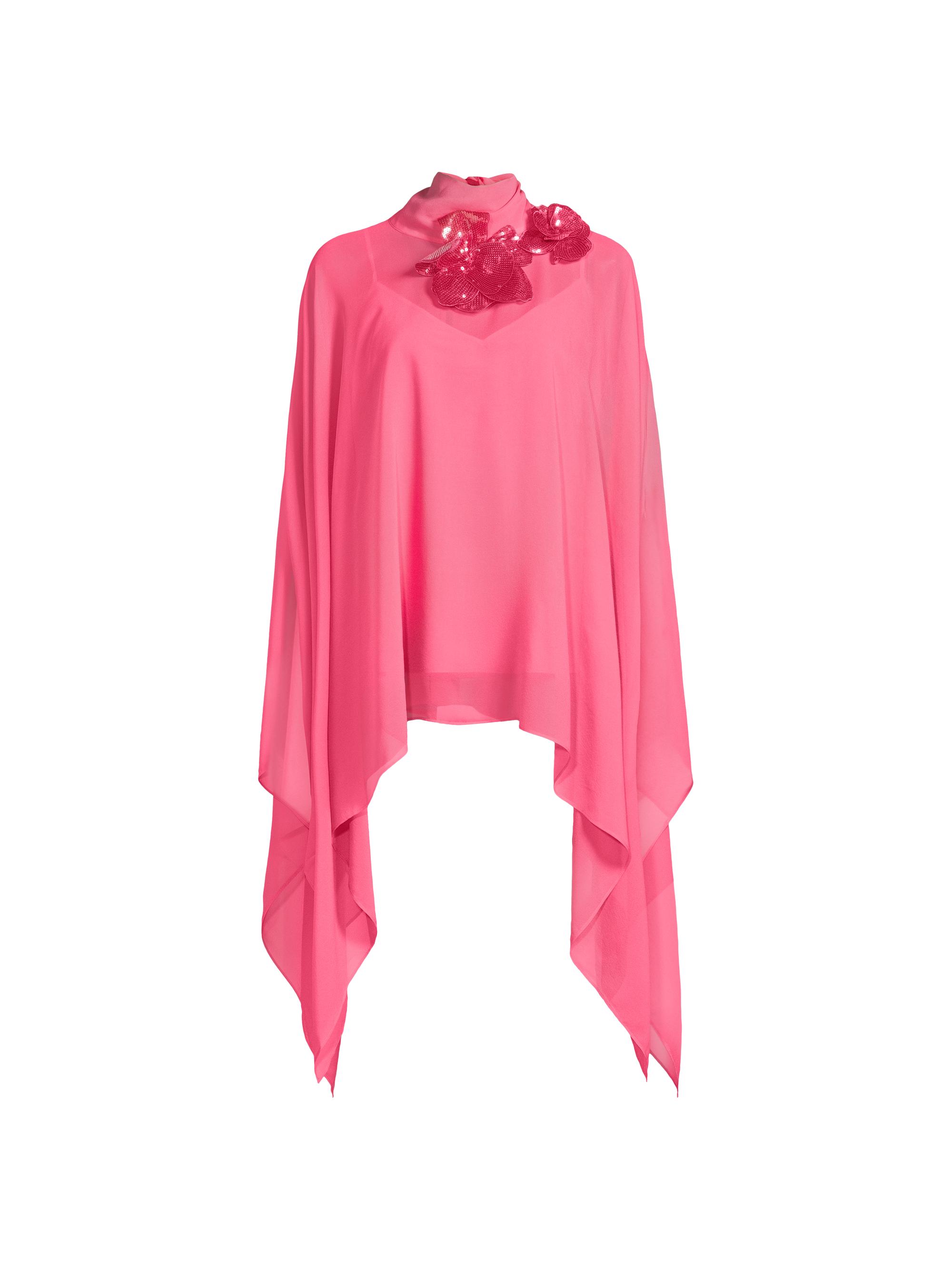 Ungaro Ava Chiffon Cape Blouse | Saks Fifth Avenue