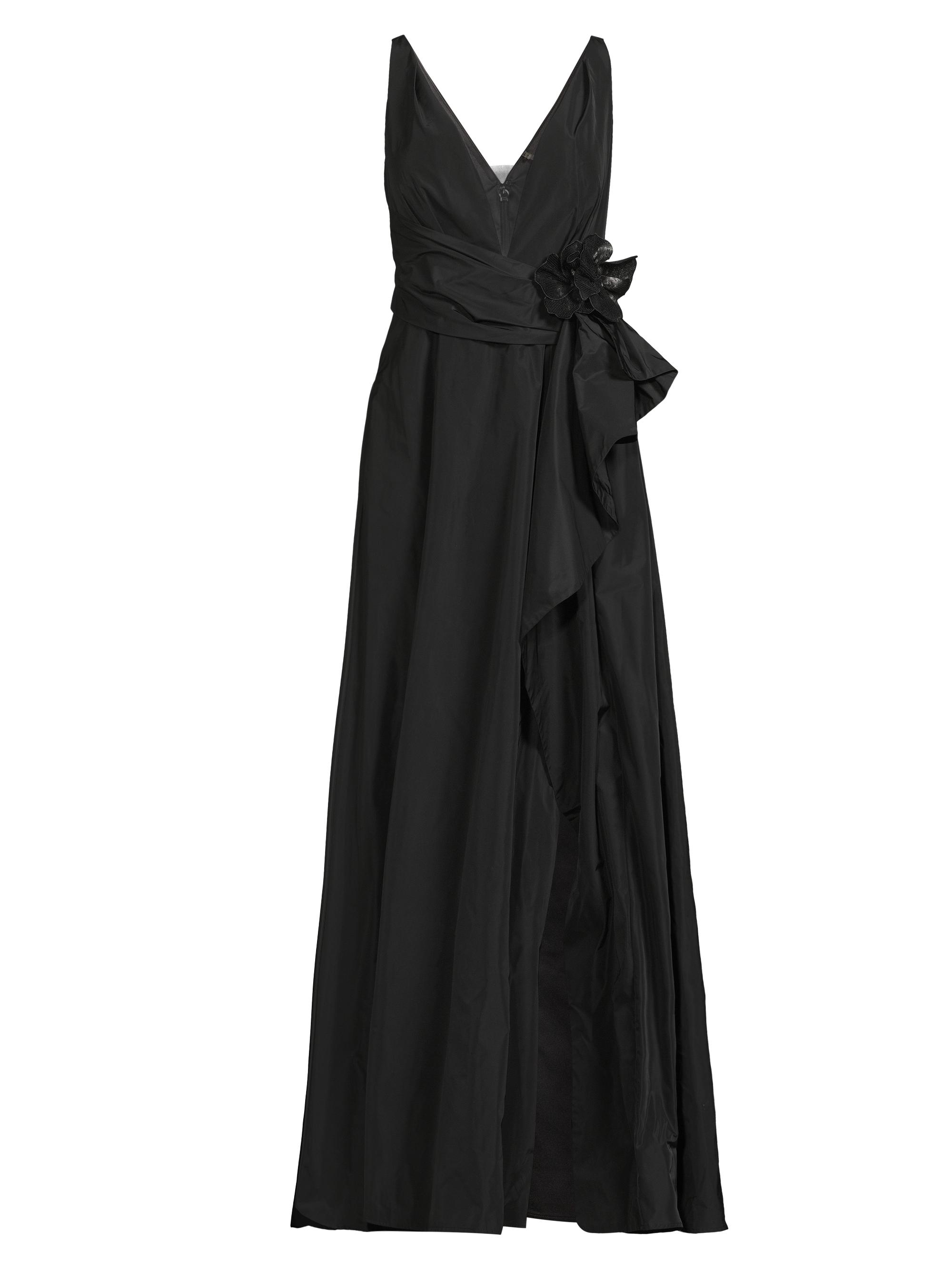 Ungaro Women's Caro Embellished Satin V-Neck Gown - Black