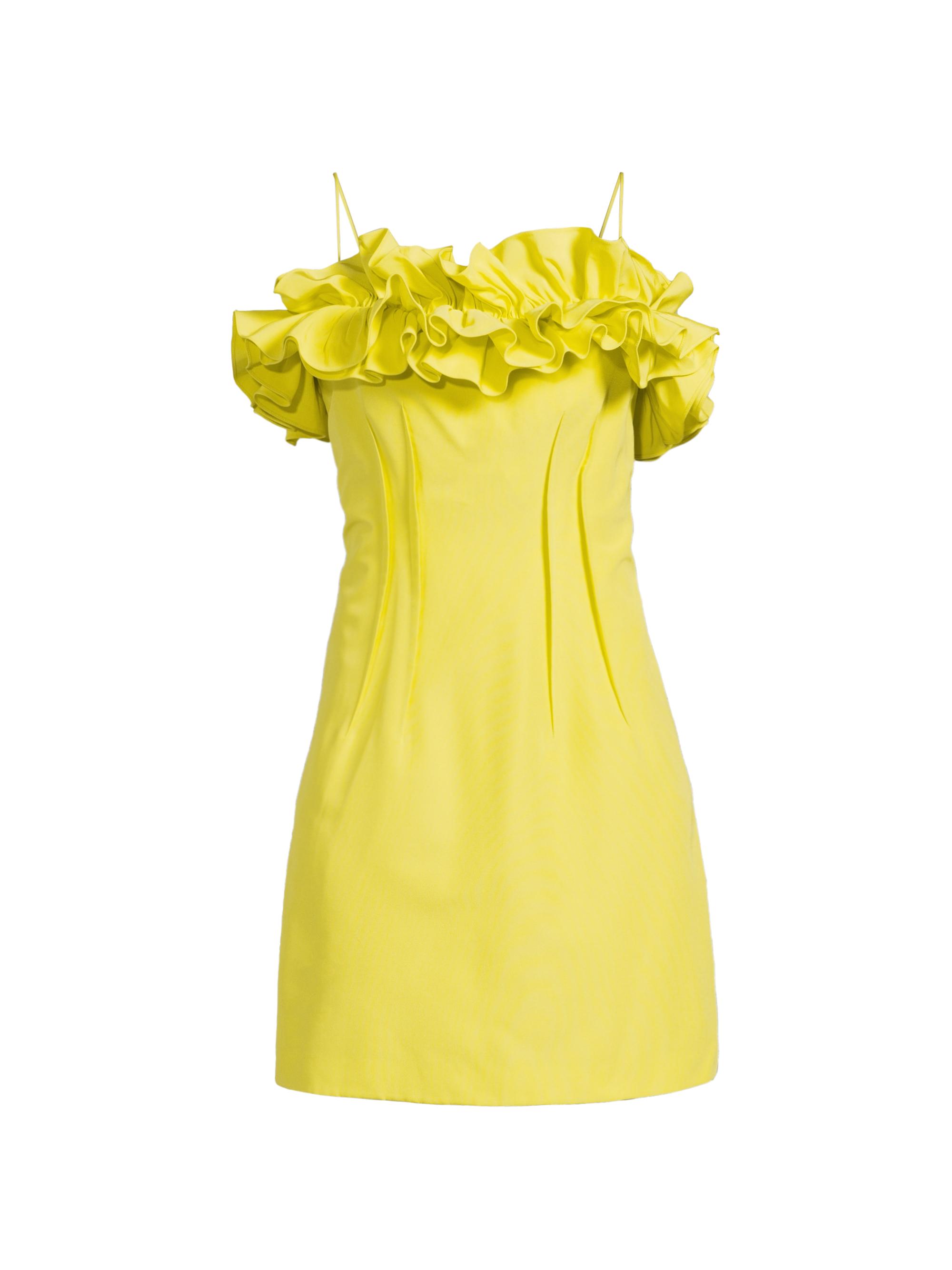 Ungaro Women's Flora Ruffle Cotton-Silk Sleeveless Minidress - Zest