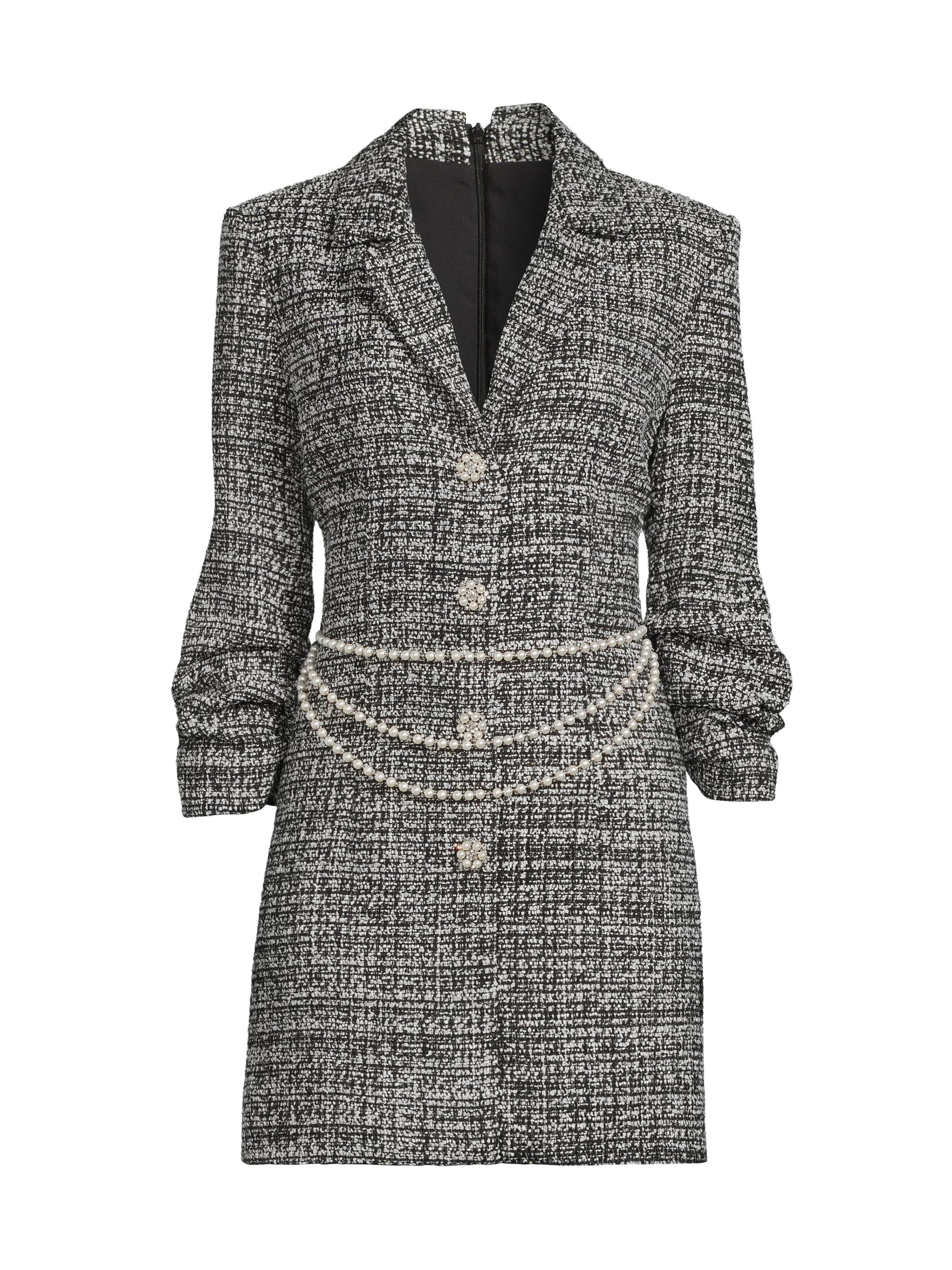 Likely Women's Bodie Embellished Tweed Minidress - Black Multi