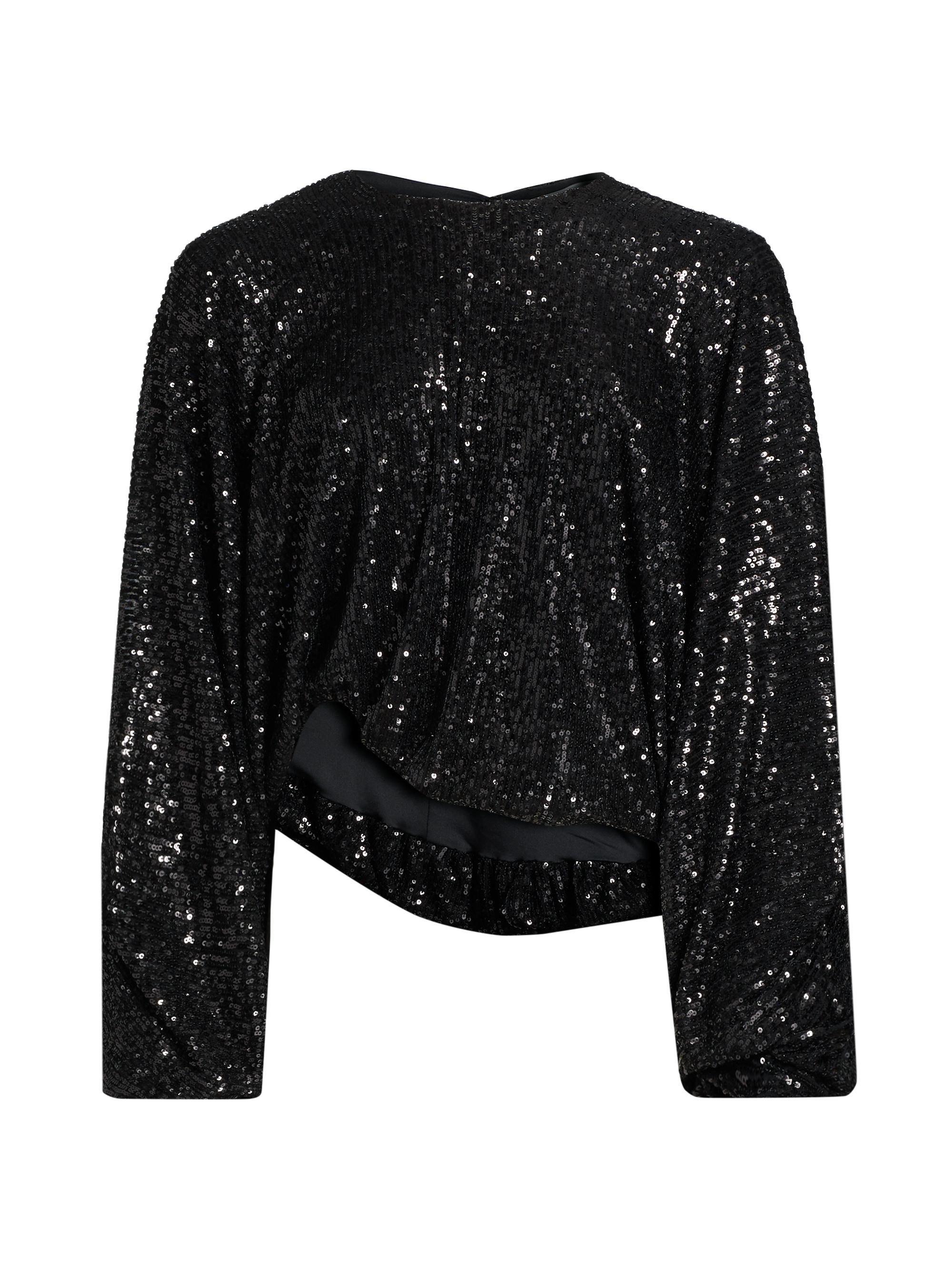 Nonchalant Label Frankie Sequined Balloon-Sleeve Top | Saks Fifth