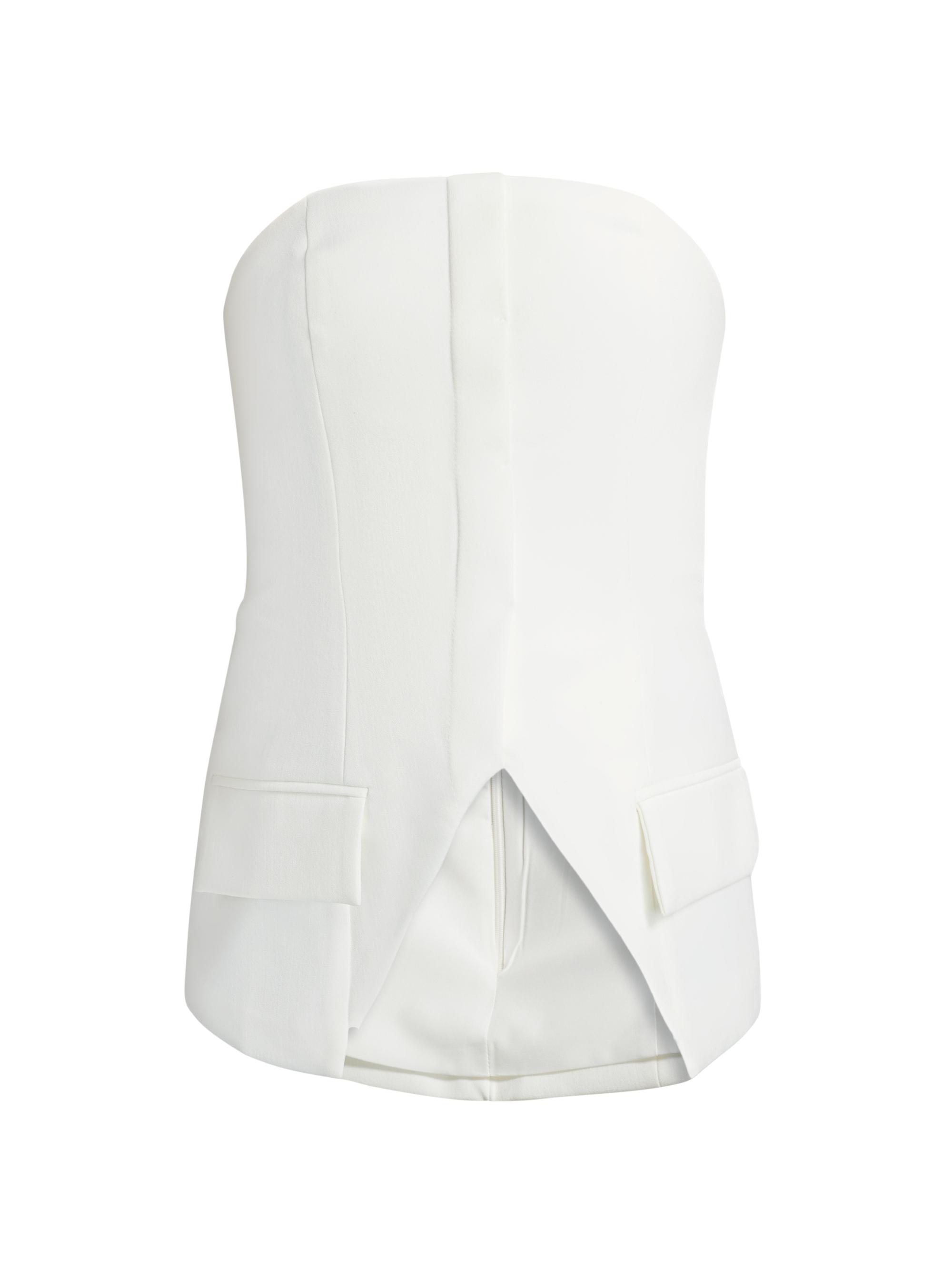 Nonchalant Label Women's Petra Strapless Tailored Top - Winter White