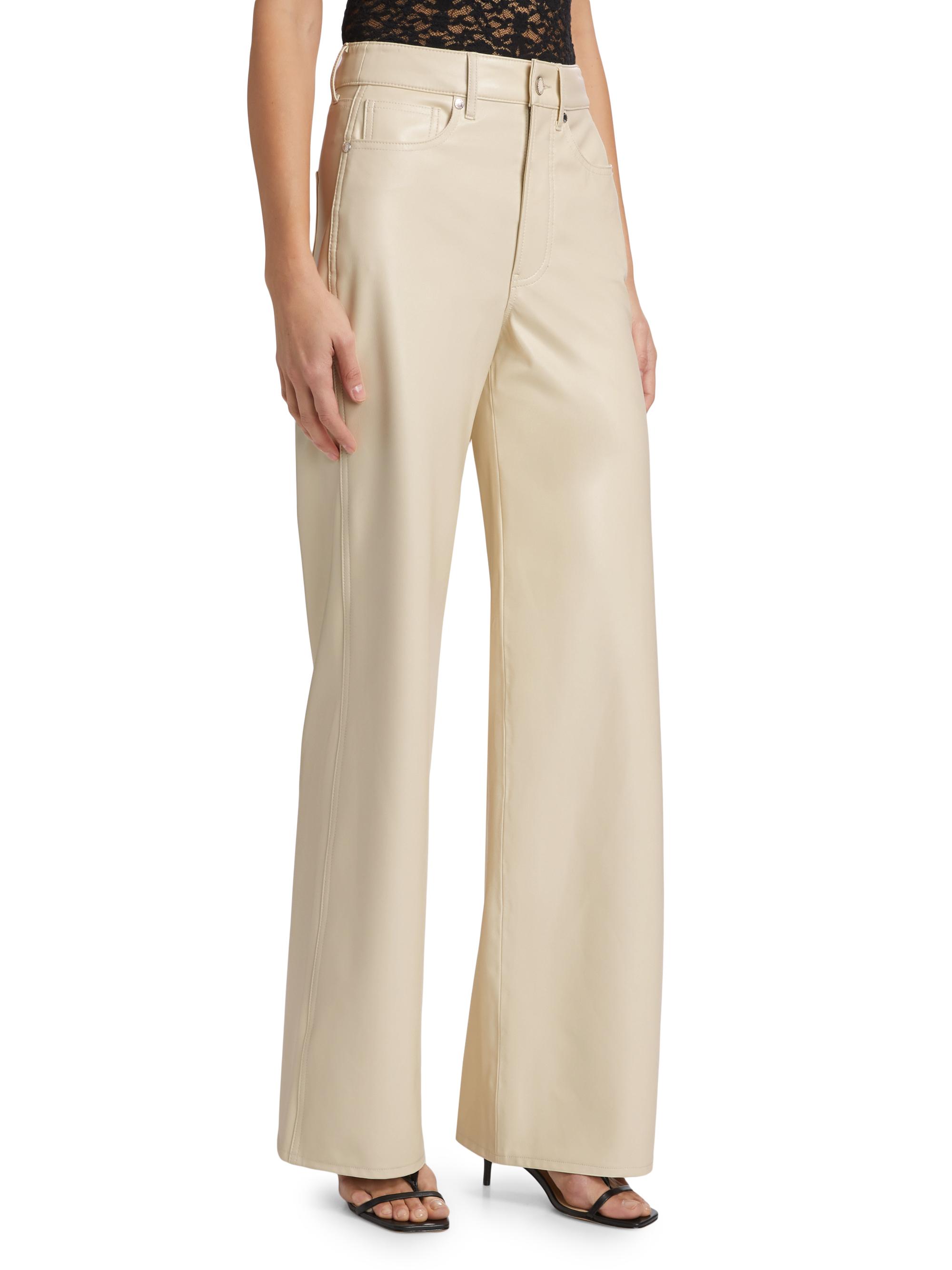 Veronica Beard Taylor Faux-Leather Wide-Leg Pants | Saks