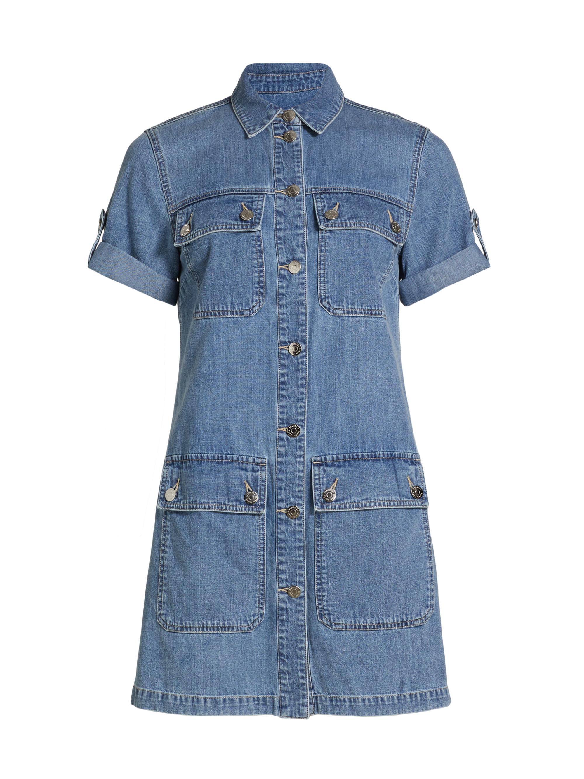VERONIQUE BRANQUINHO ノースリーブワンピース　サイズ40 Veronica Beard Warren Denim Minidress | Saks Fifth Avenue