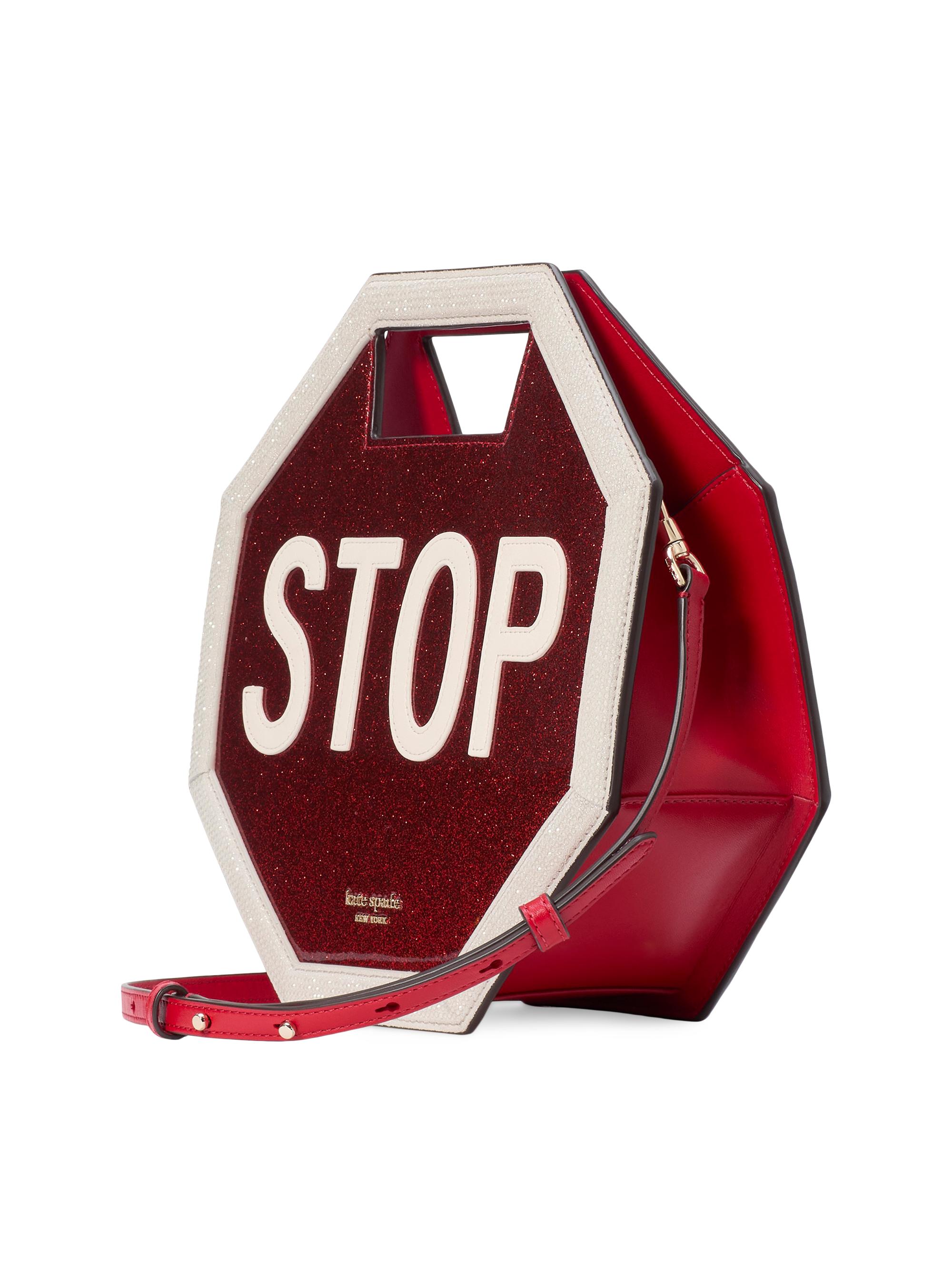 kate spade new york Cars Glitter Patent Leather Stop Sign 
