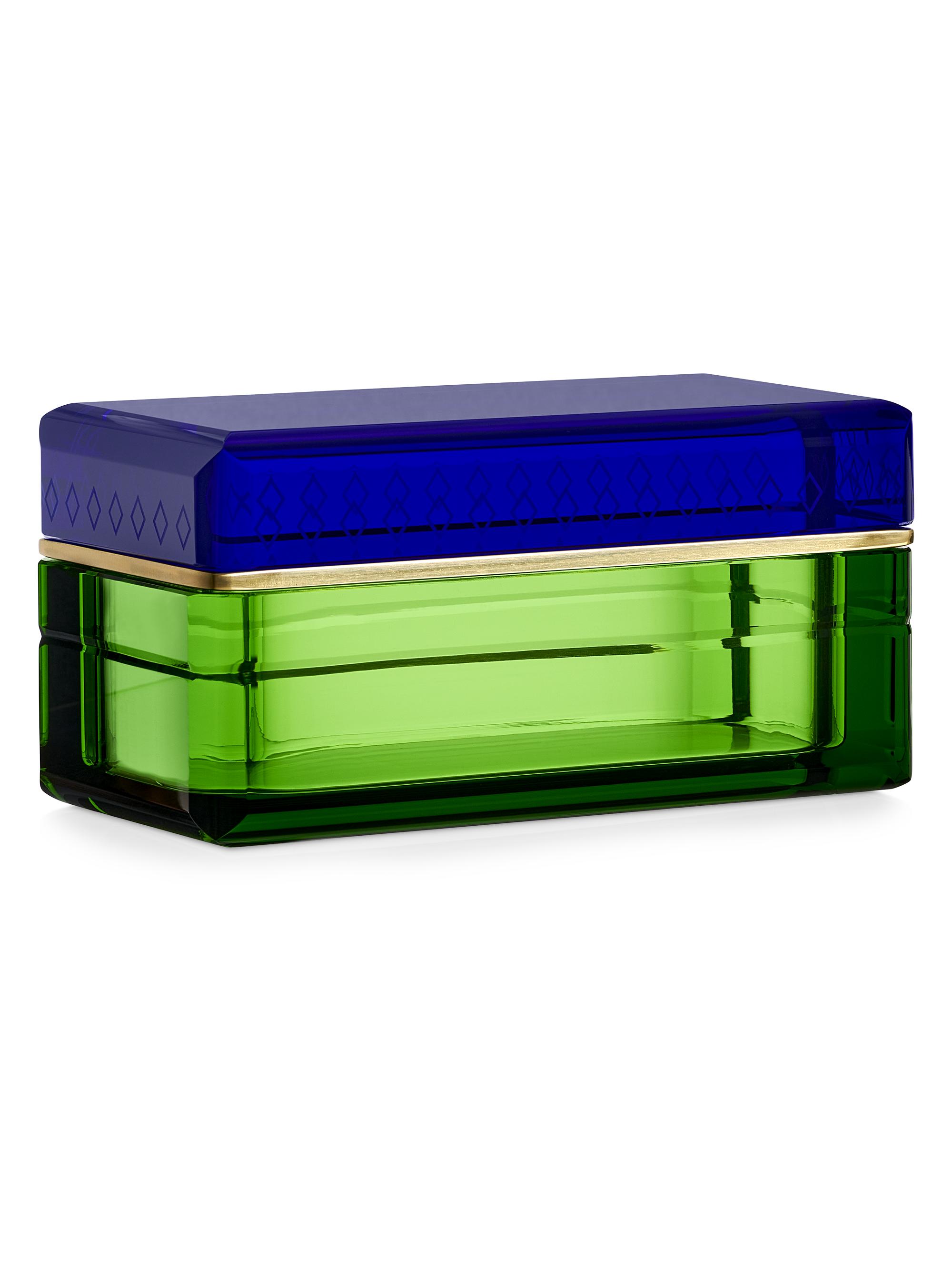 Reflections Copenhagen Rose Prelude Trinket Box - Blue Green Brass