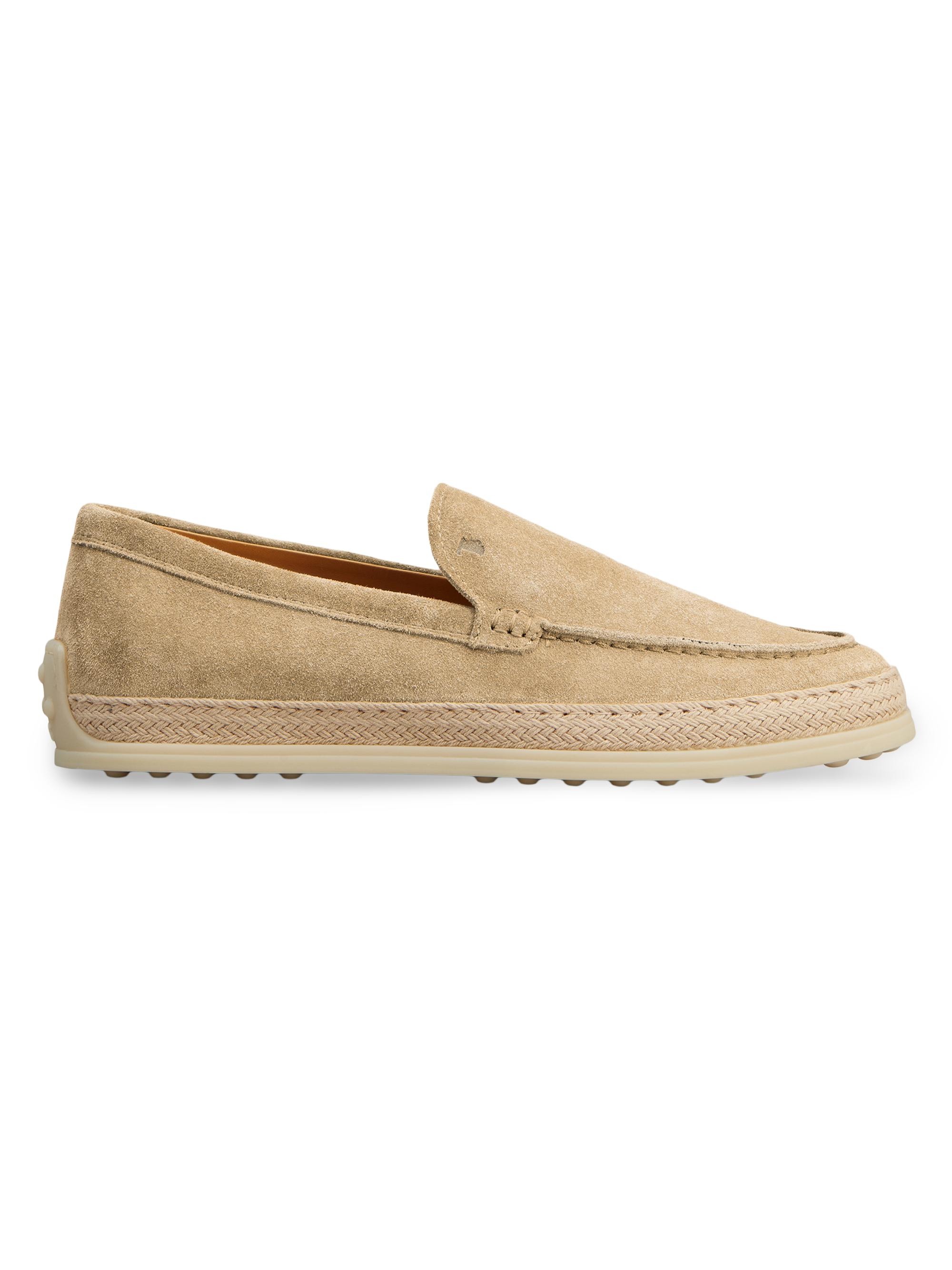 Tod's Women's Monogrammed Suede Slipper Loafers - Naturale Chiaro