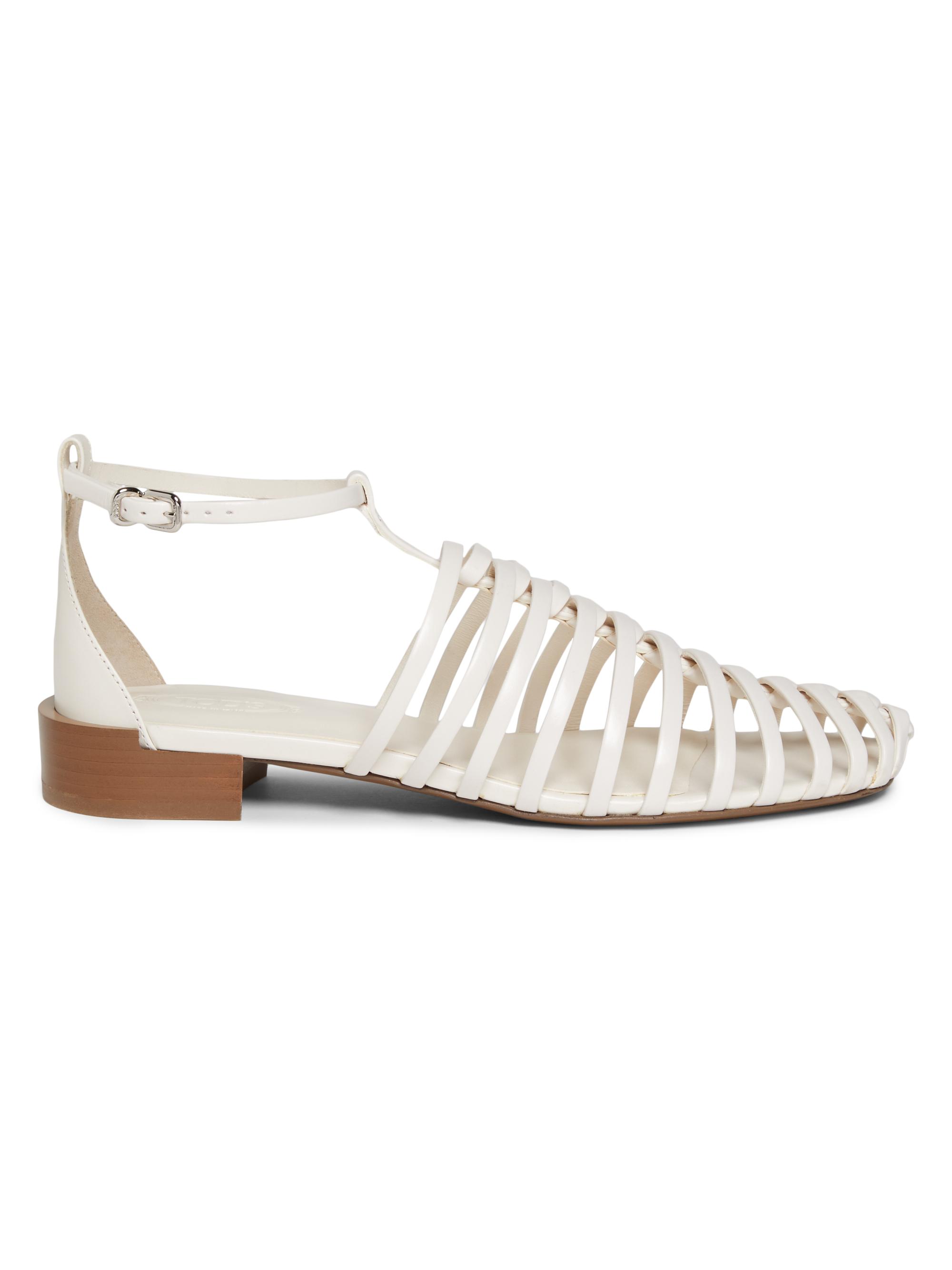 Tod's Women's Leather Fisherman Sandals - Yogurt
