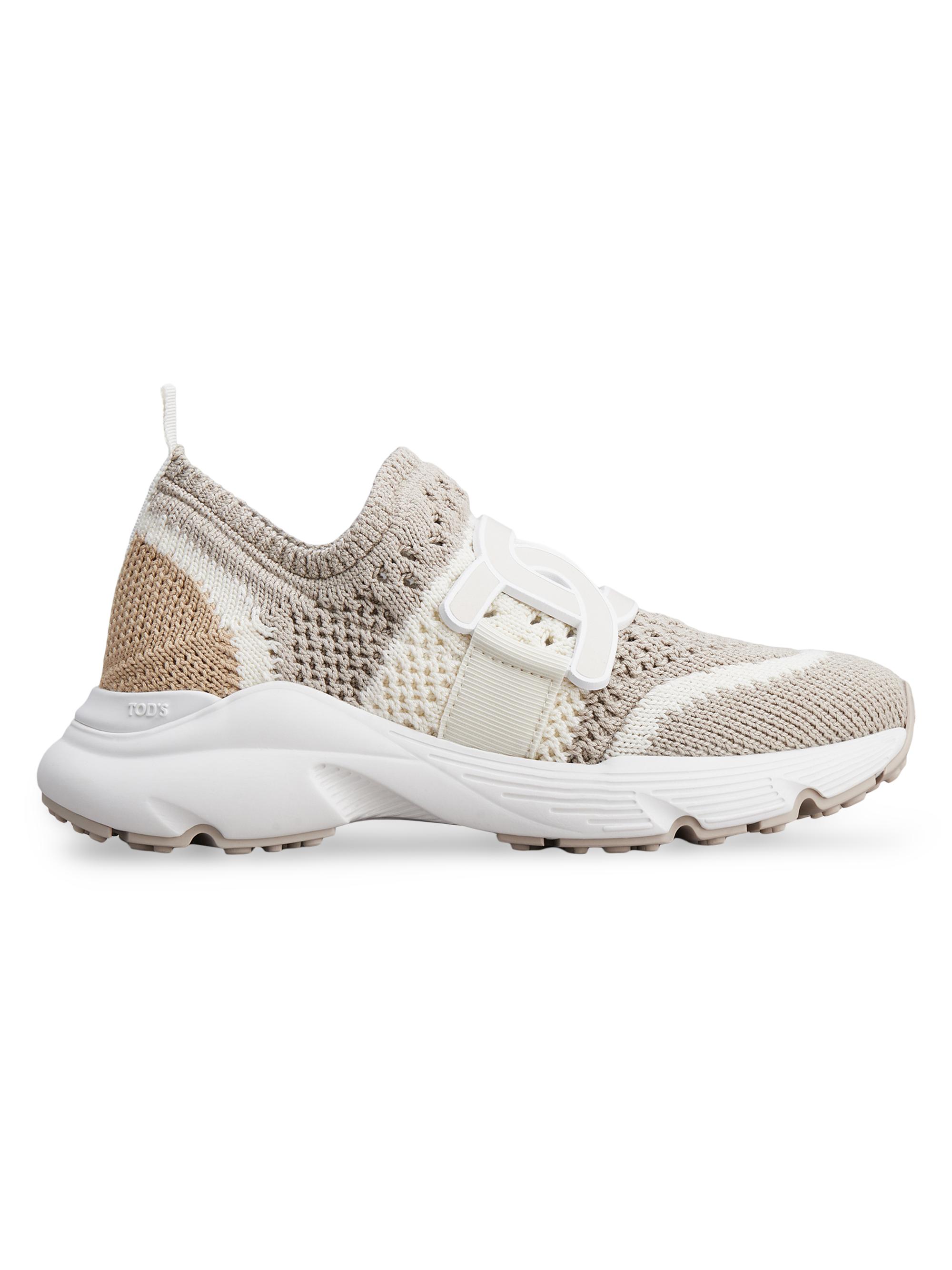 Tod's Women's Kate Crochet Slip-On Sneakers - Beige Multi