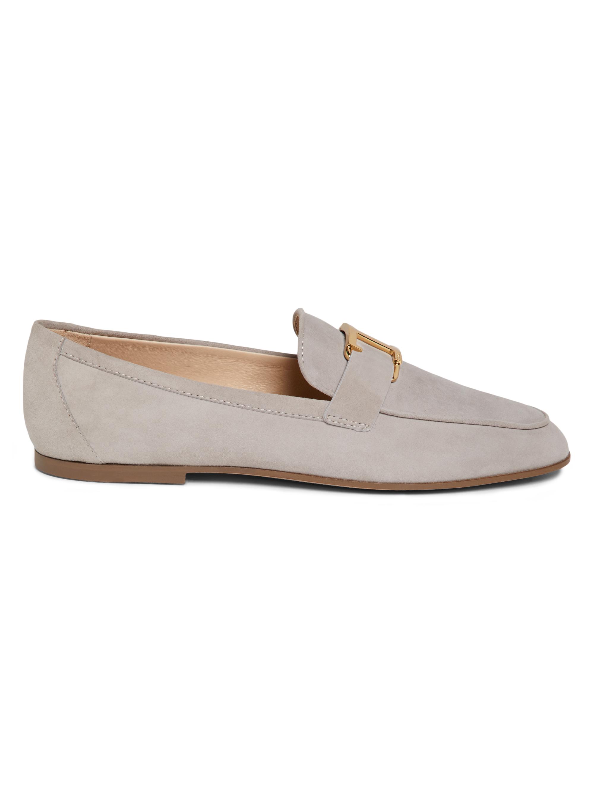 Tod's Women's Timeless T Suede Loafers - Grigio Vapore