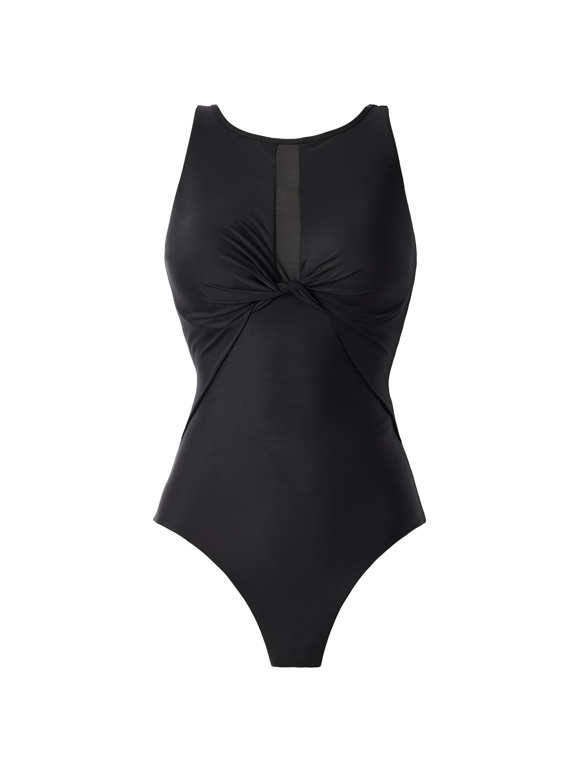 Miraclesuit Swim Women's Network News Evoke Gathered One-Piece Swimsuit - Black