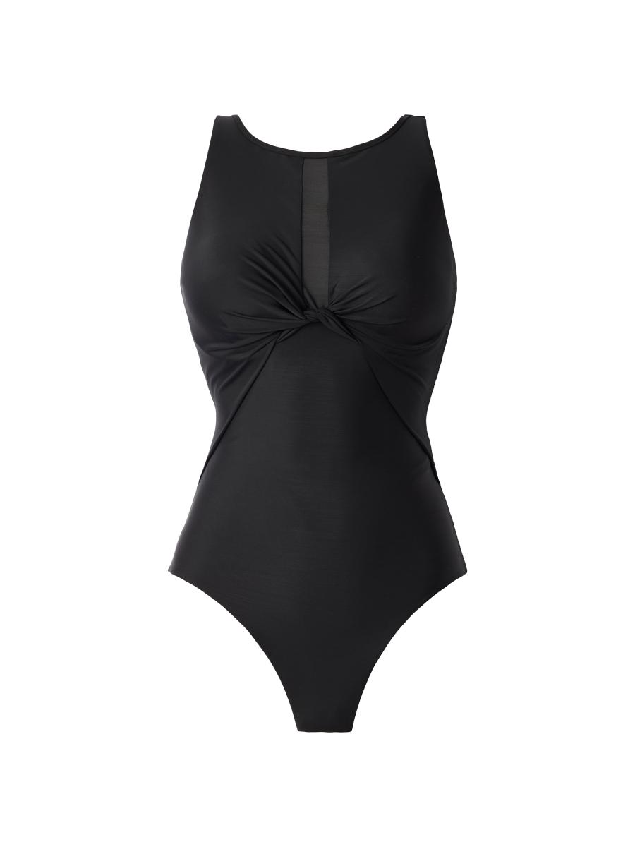 Miraclesuit Swim Women's Network News Evoke Gathered One-piece Swimsuit In Black