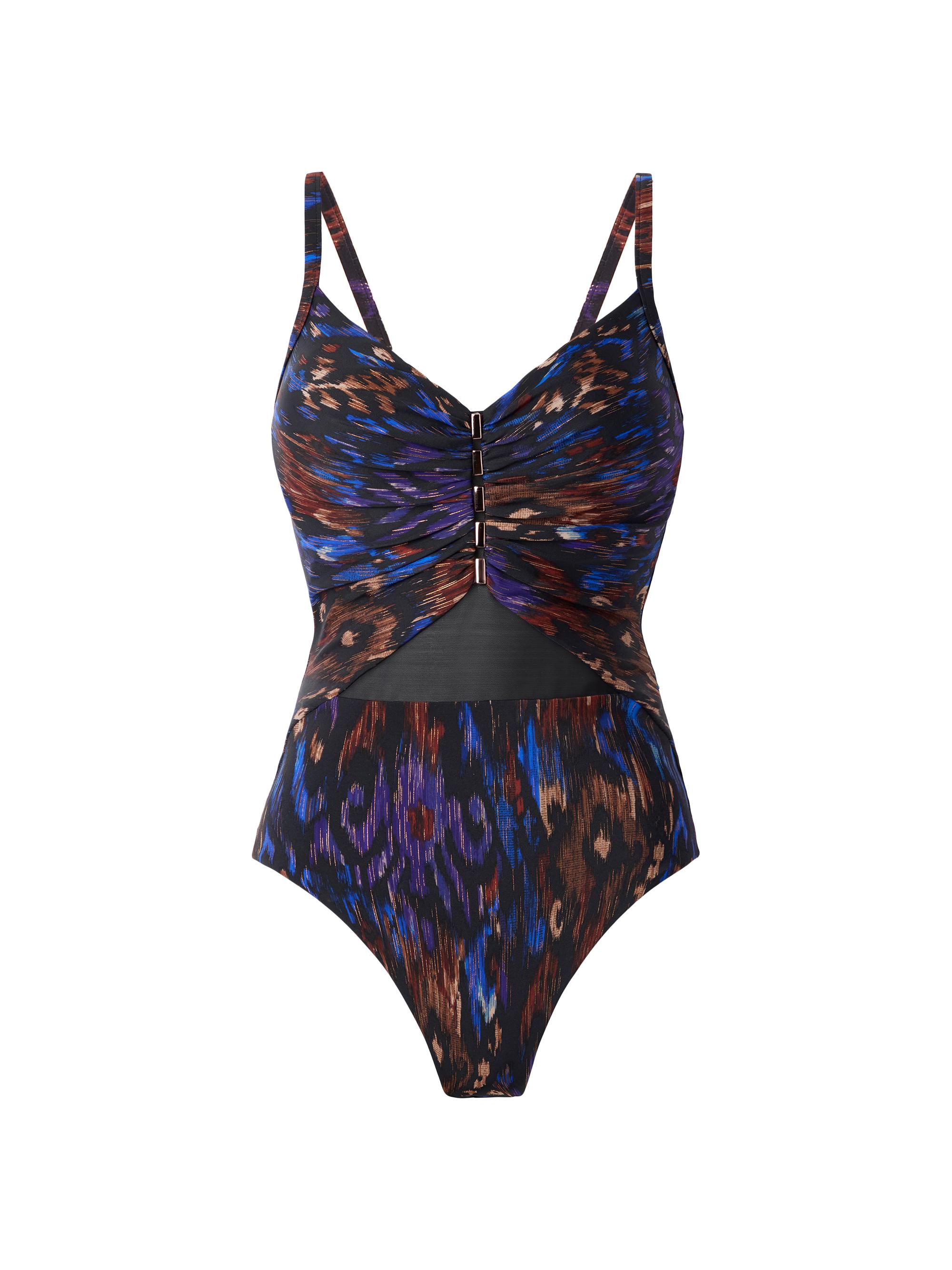 Miraclesuit Swim Women's Tapiz Mariposa Abstract One-Piece Swimsuit - Black Multi