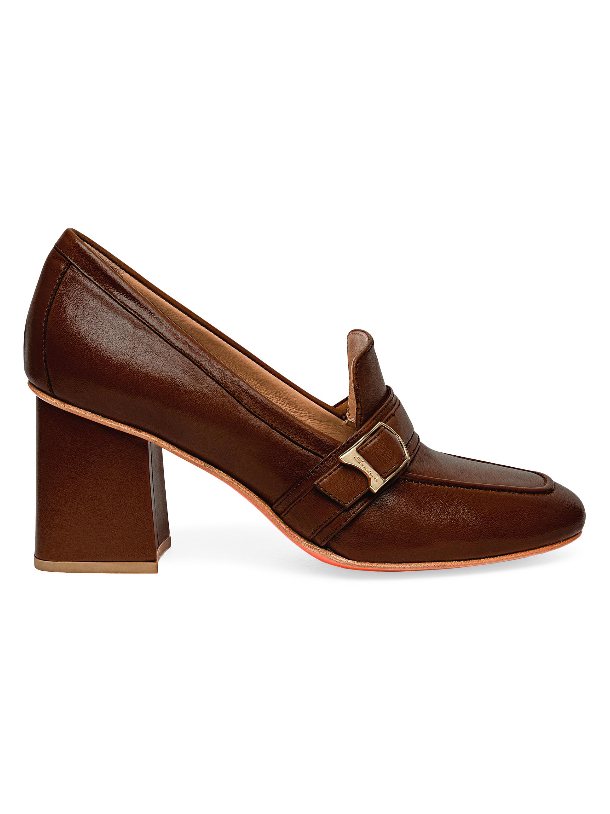 Santoni Women's Claudette 75MM Leather Pumps - Brown