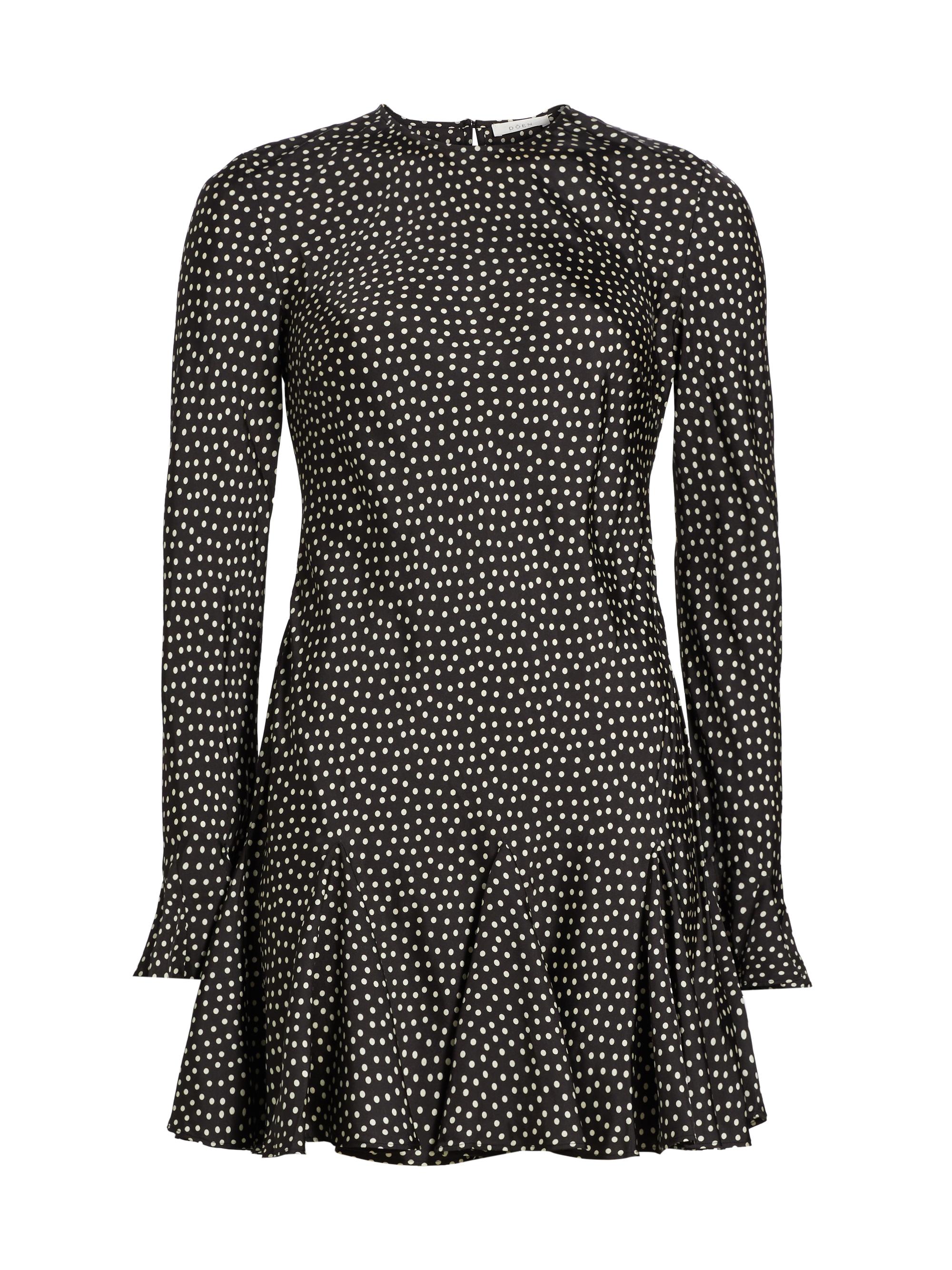 DÔEN Women's Sansa Silk-Blend Polka Dot Dress - Camille Dot