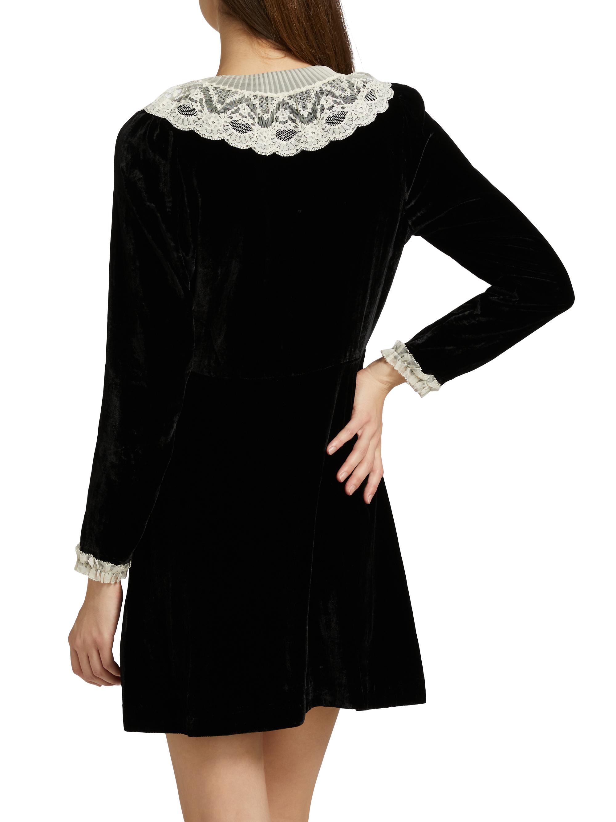 DÔEN Lisbeth Lace Collar Minidress | Saks Fifth Avenue