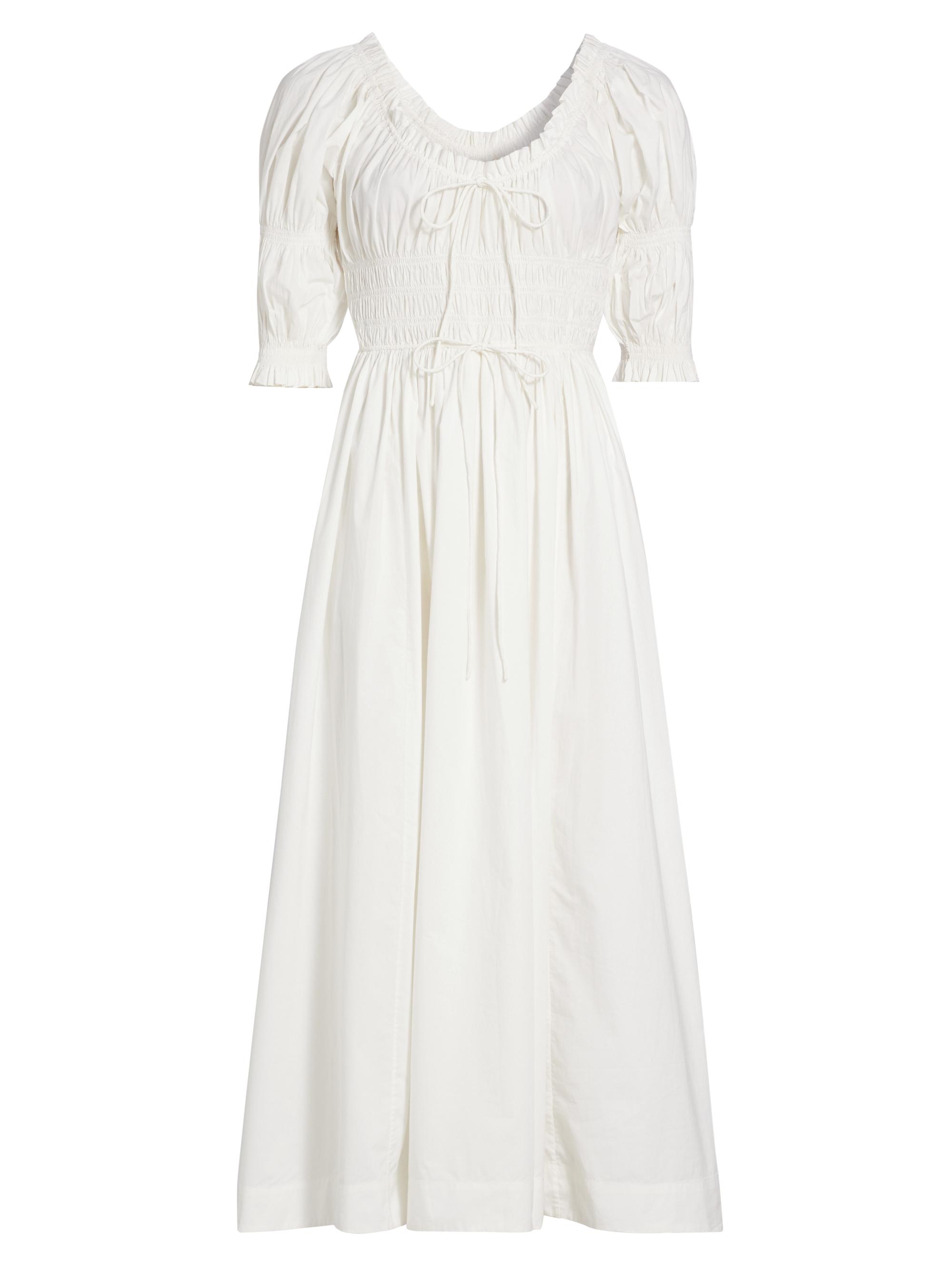 DÔEN Women's Ischia Puff-Sleeve Dress - Salt