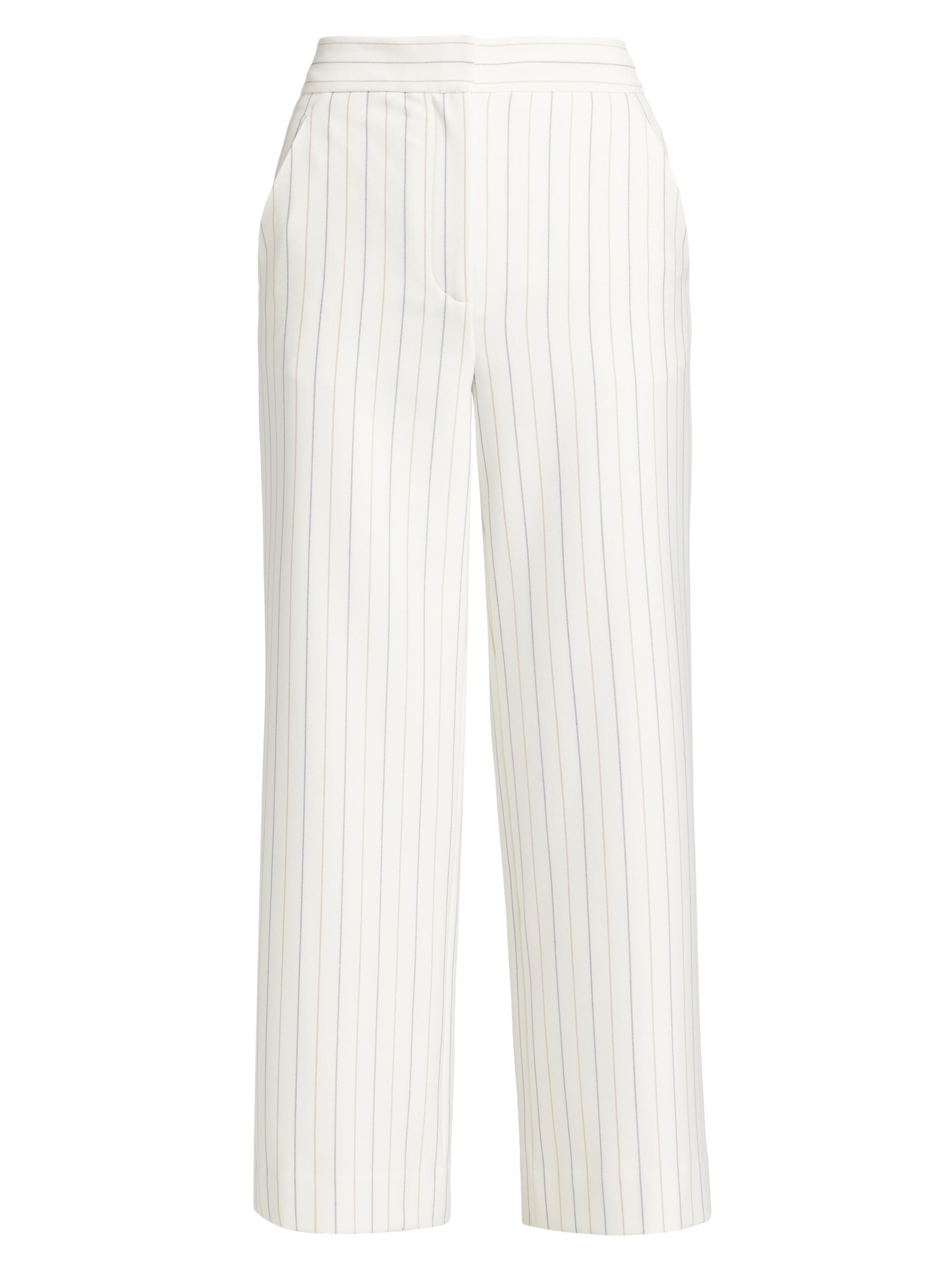 Veronica Beard Women's Brixton Pinstripe Straight-Leg Pants - Dove Multi