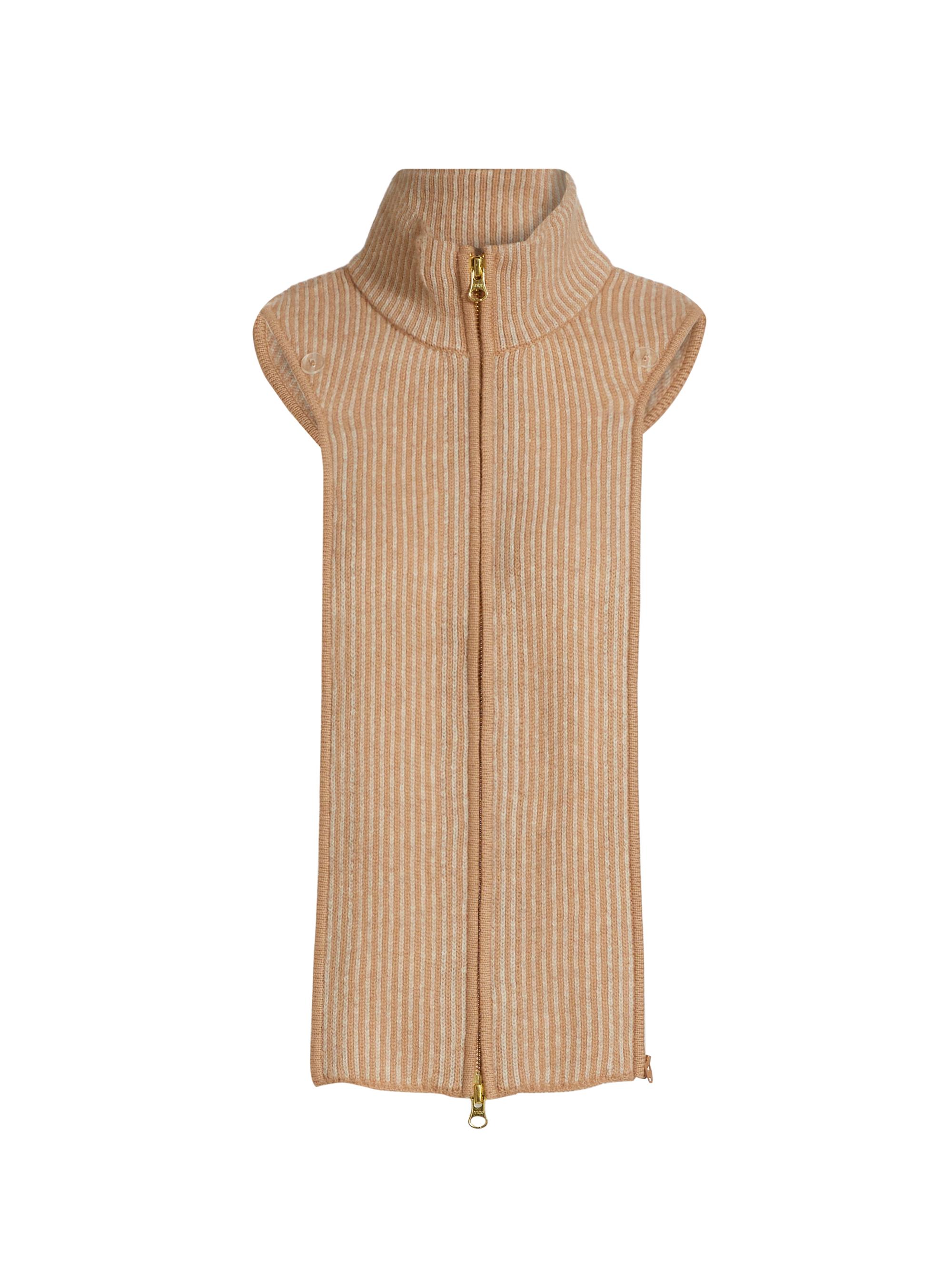 Veronica Beard Women's Tripp Wool-Cashmere Dickey - Khaki Oatmeal