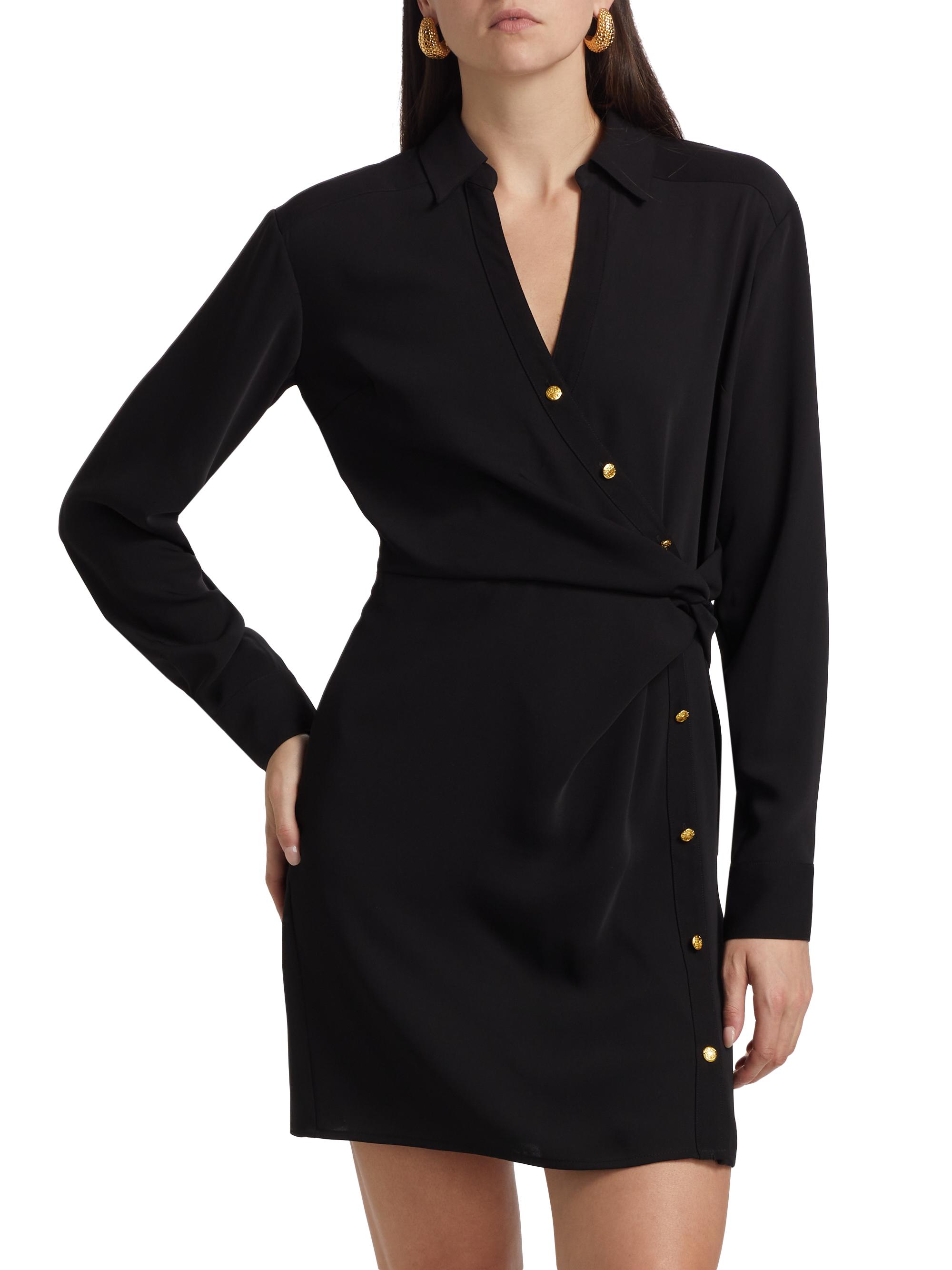 Veronica Beard Wright Twist Mini-Shirtdress | Saks Fifth Avenue