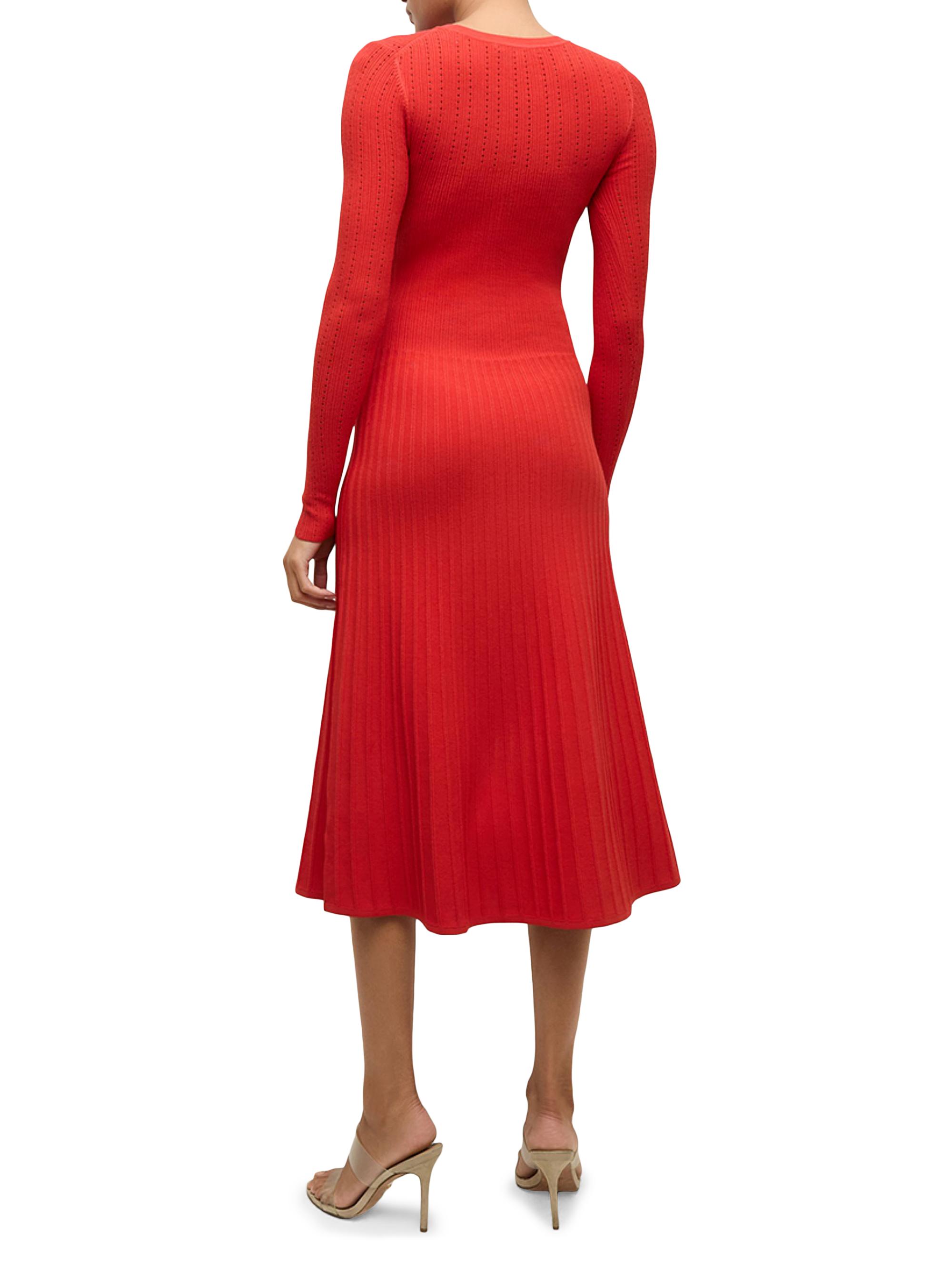 Veronica Beard Nami Pointelle-Knit Midi-Dress | Saks Fifth Avenue