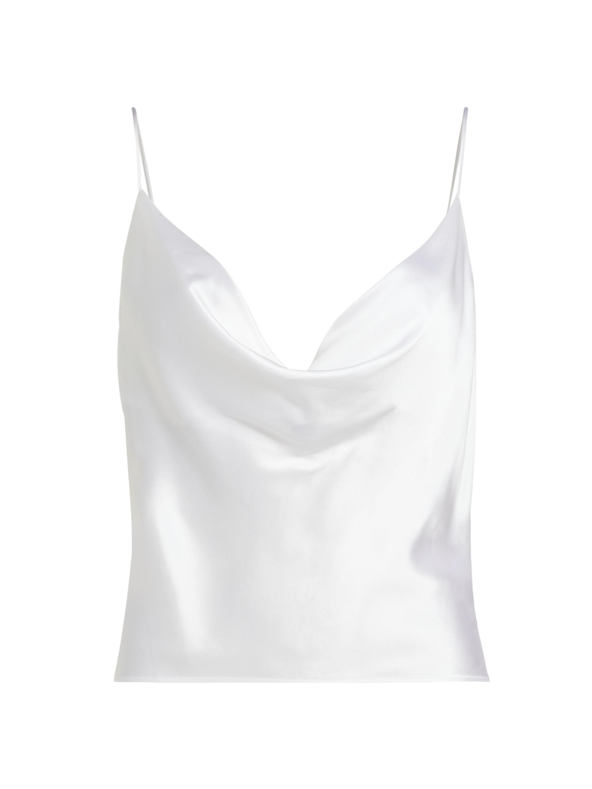 L'AGENCE Women's Core Silk Cowl Cami - White