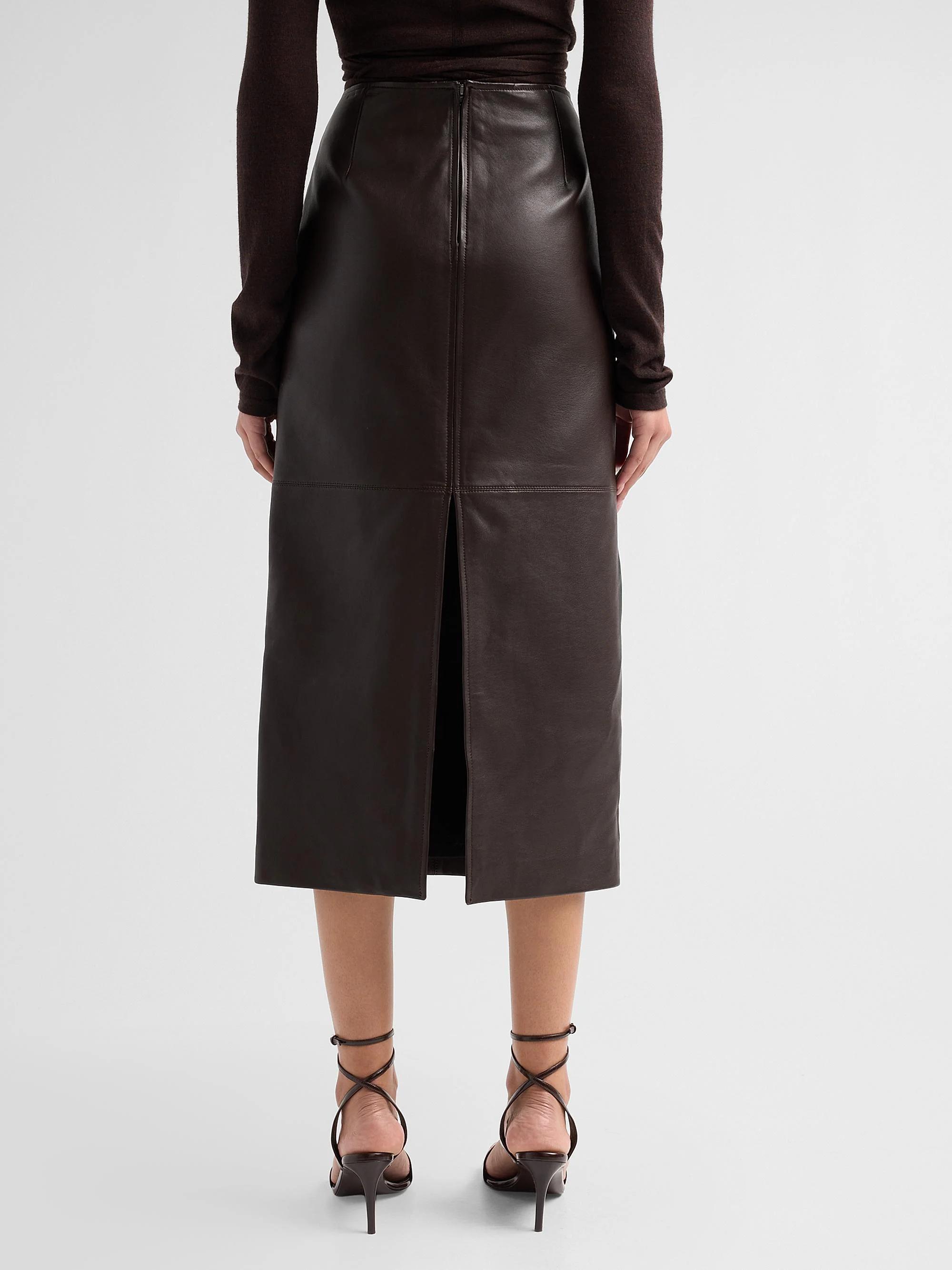 A.L.C. Marta Leather Midi Skirt | Saks Fifth Avenue