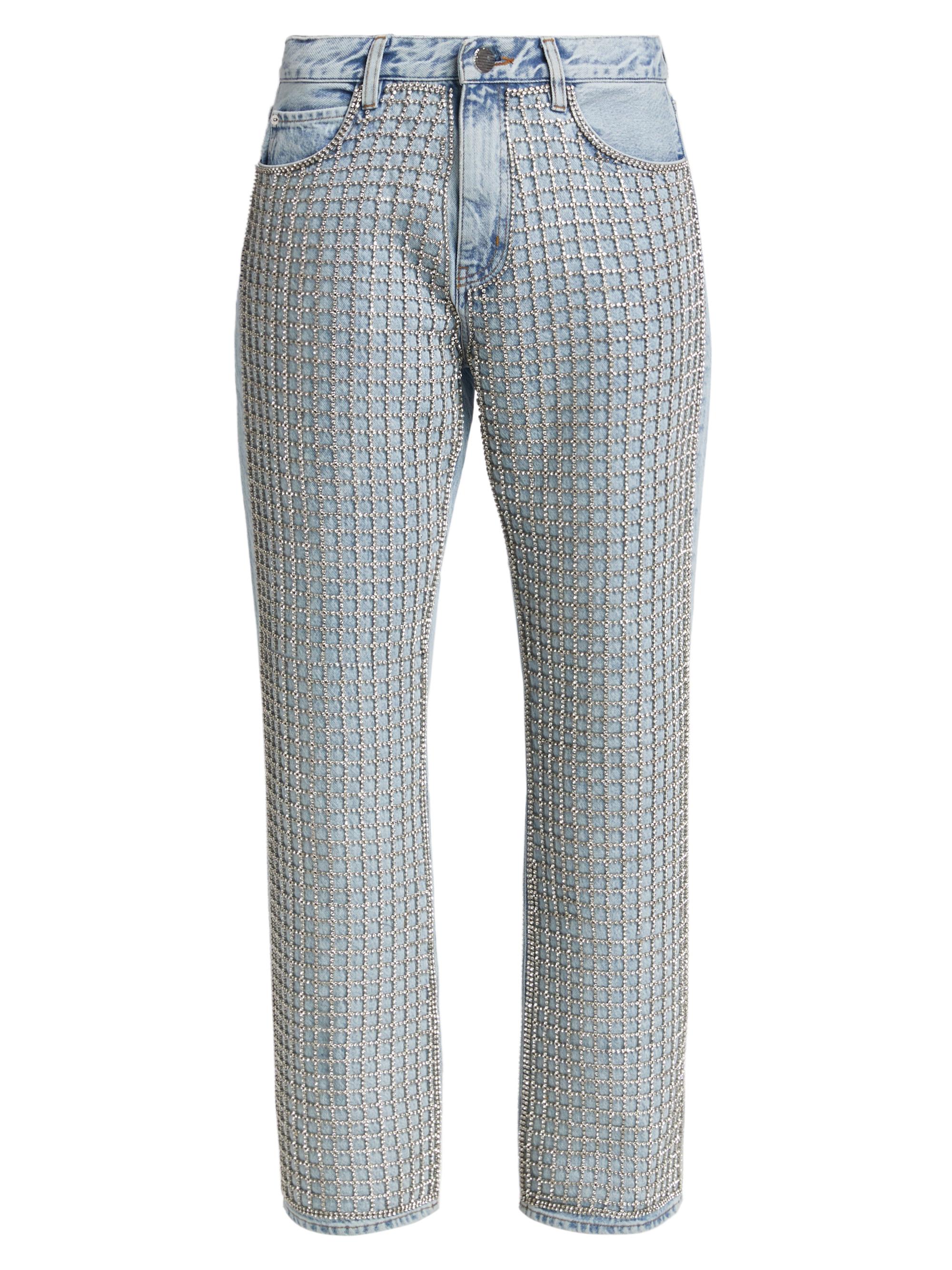 FRAME Women's The Showgirl Straight-Leg Jeans - Diamonte Crystal
