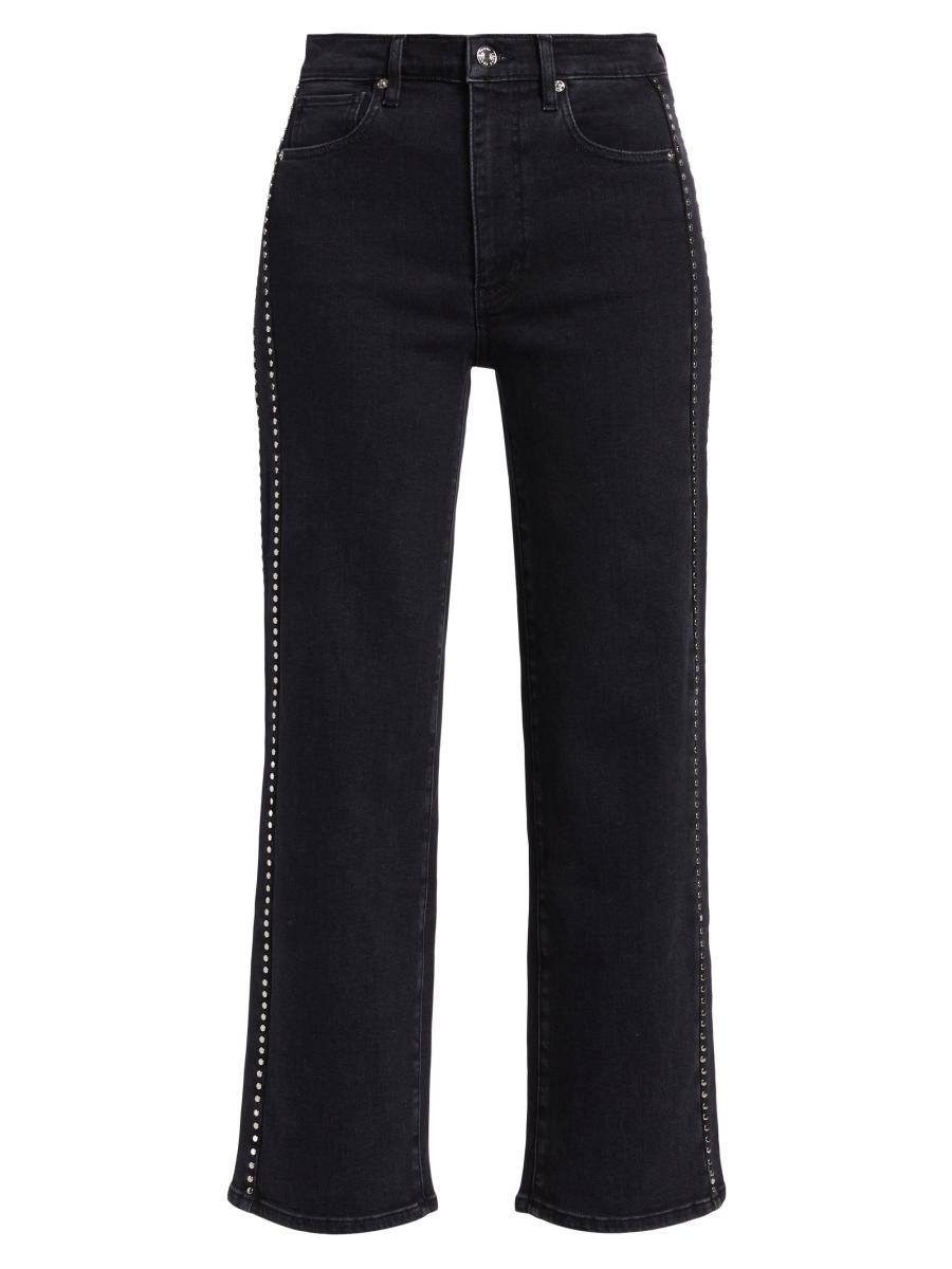 Frame Le Sleek Straight Studded Jeans | Saks Fifth Avenue