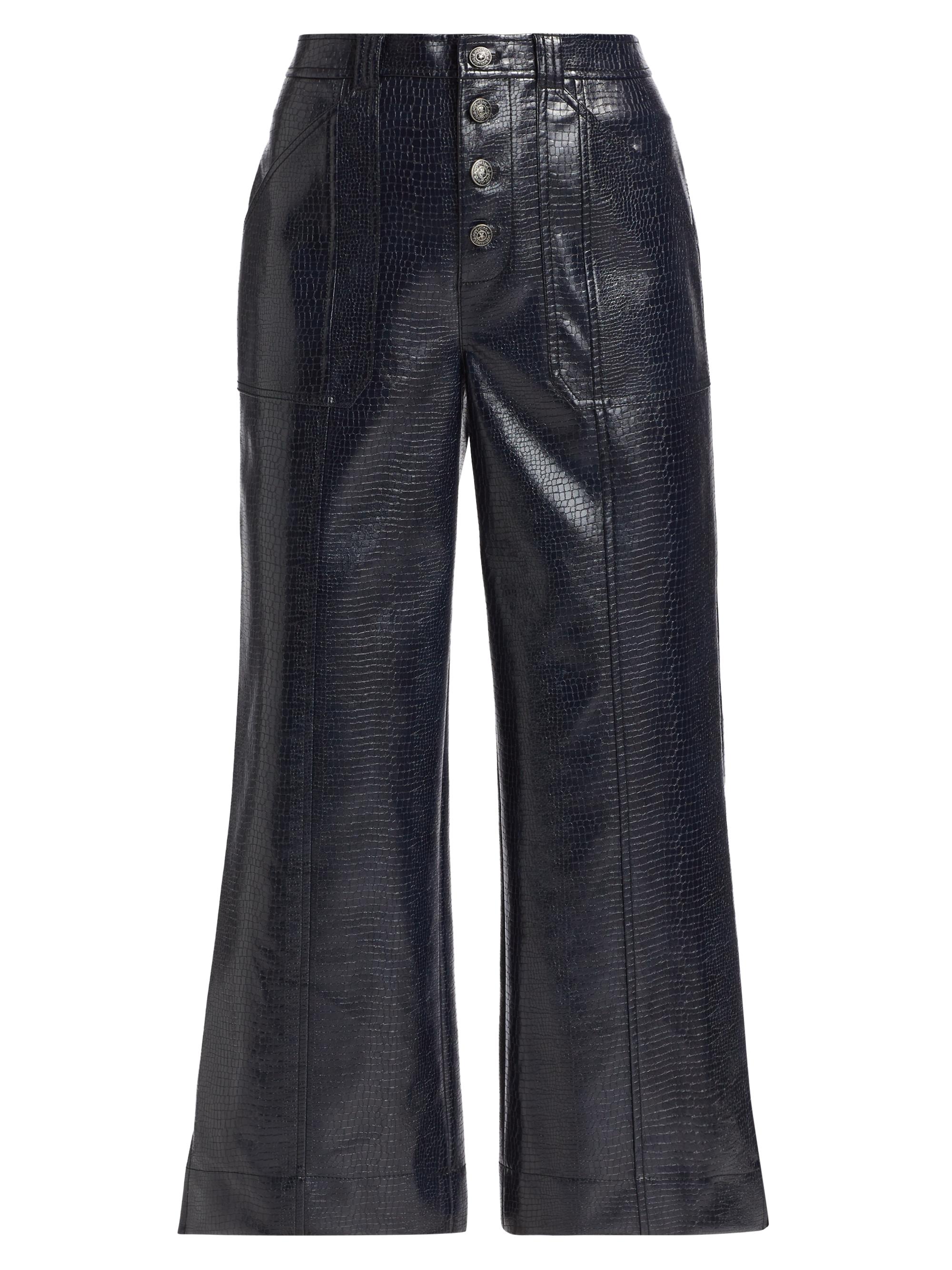 Cinq à Sept Roxette Faux-Leather Crop Pants | Saks Fifth Avenue