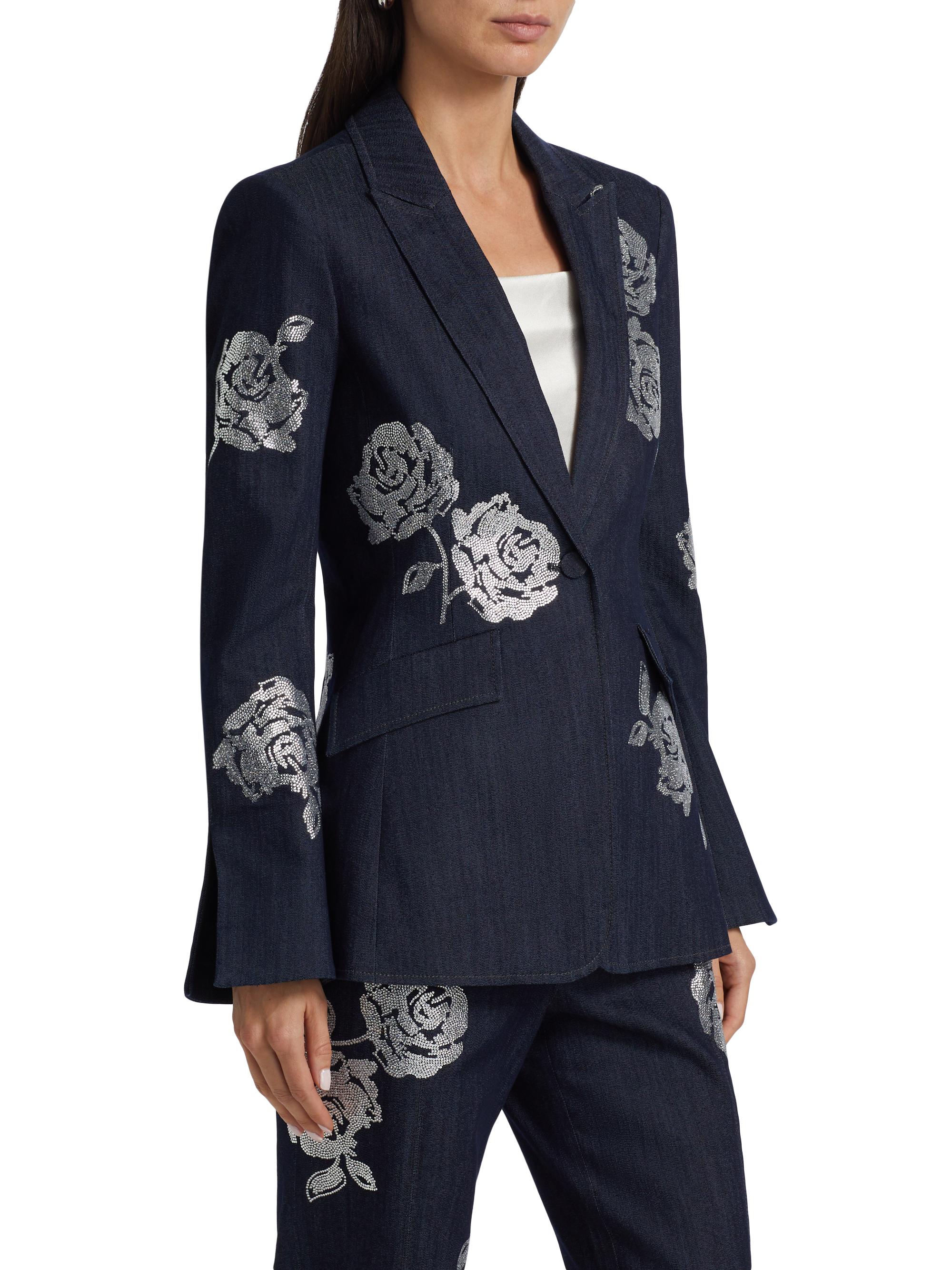 Cinq à Sept Cheyenne Crystal Roses Blazer | Saks Fifth Avenue