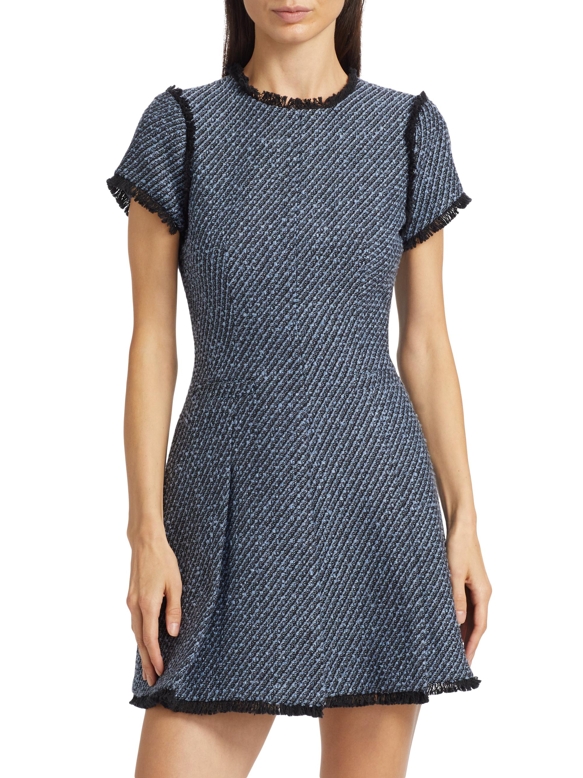 Cinq à Sept Nova Metallic Tweed Minidress | Saks Fifth Avenue