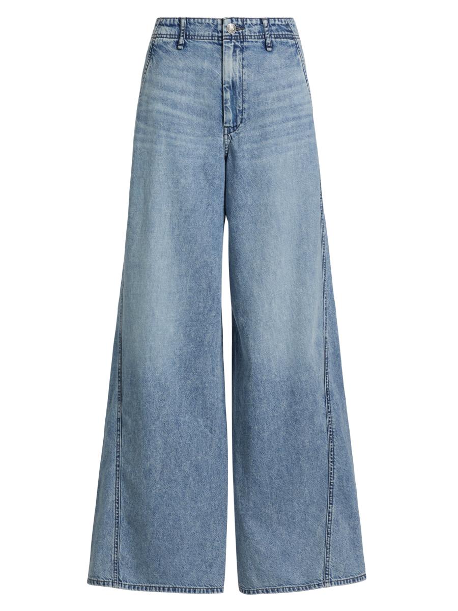 【関税込み】rag & bone ブルー Sofie ジーンズ rag & bone Sofie Featherweight Wide-Leg Jeans | Saks Fifth