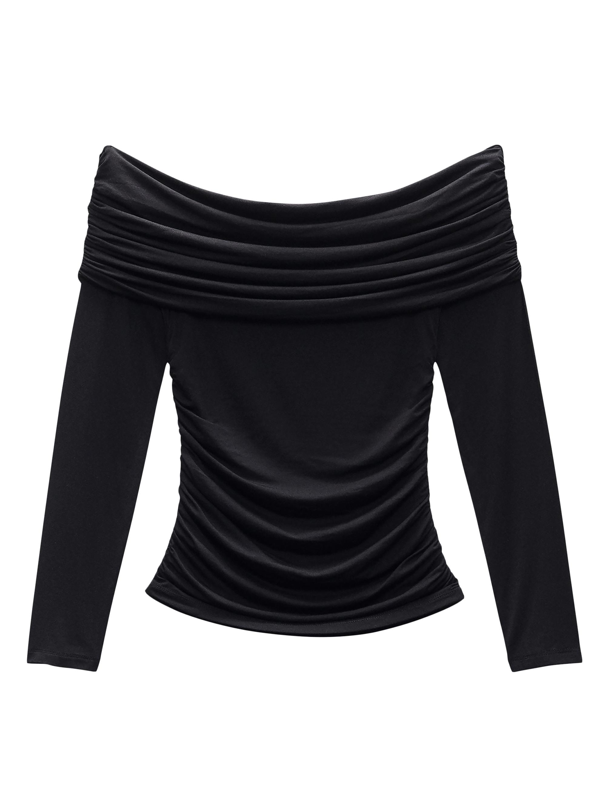 トップス andmary Luca stitch tops black ANDMARY】Luca stitch tops