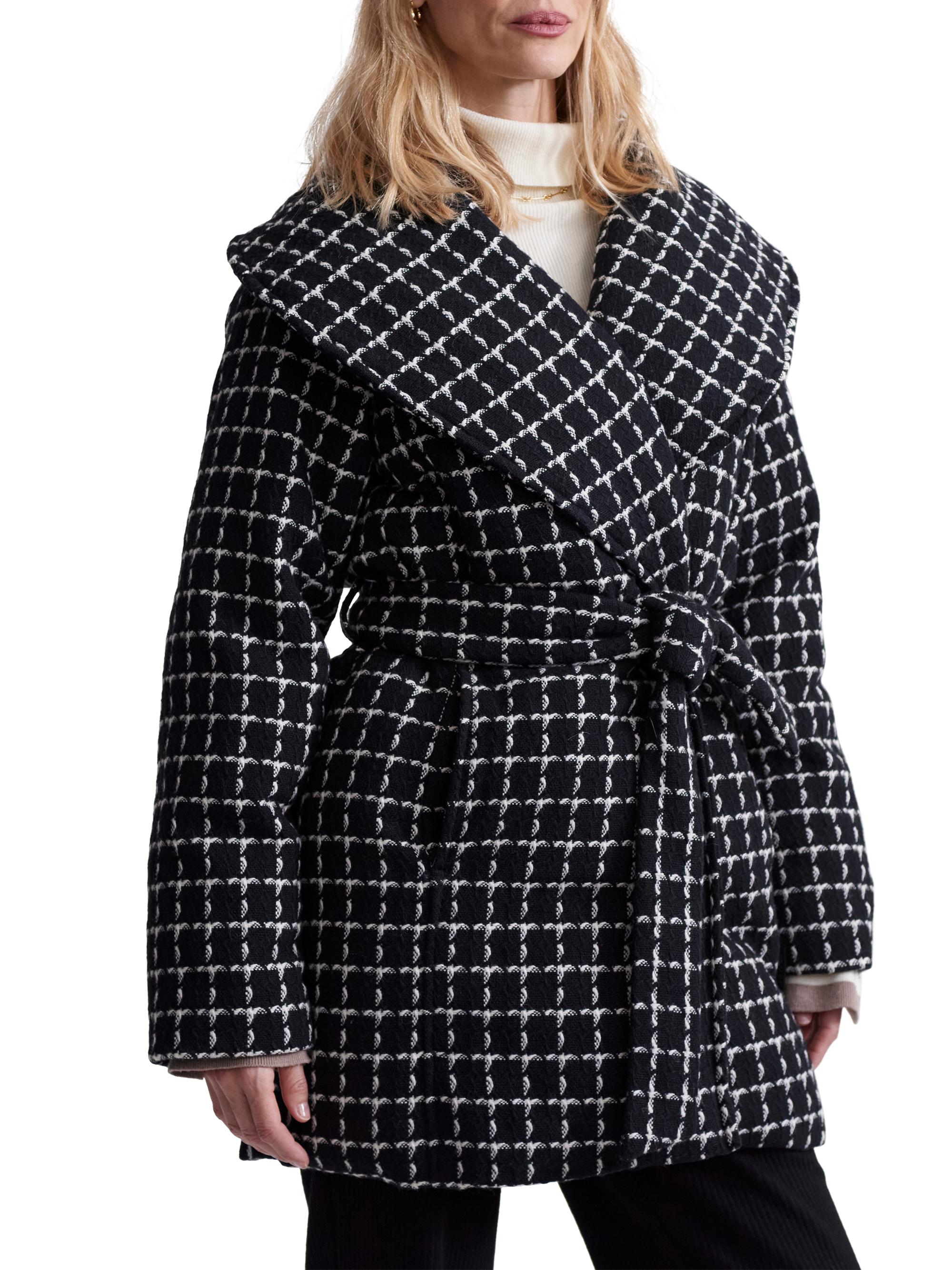 Varley Milla Checked Wool Wrap Jacket | Saks Fifth Avenue